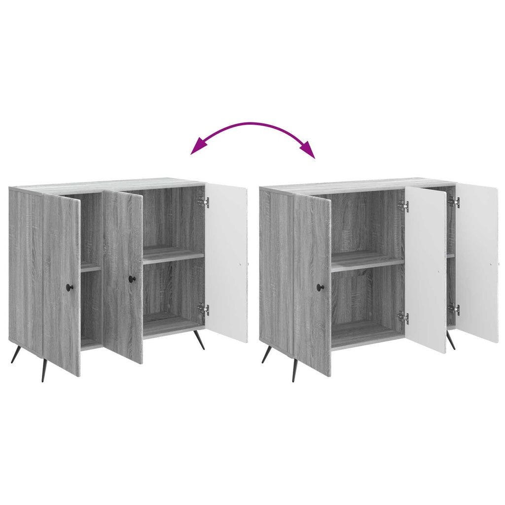 vidaXL Bufet Szary Sonoma 89 x 34,5 x 80 cm Drewno inżynieryjne