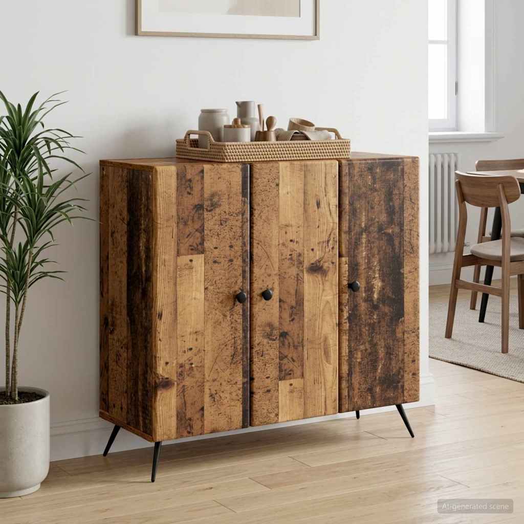 vidaXL Bufet Stare drewno 89 x 34,5 x 80 cm Drewno inżynieryjne