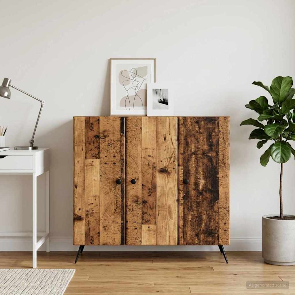 vidaXL Bufet Stare drewno 89 x 34,5 x 80 cm Drewno inżynieryjne