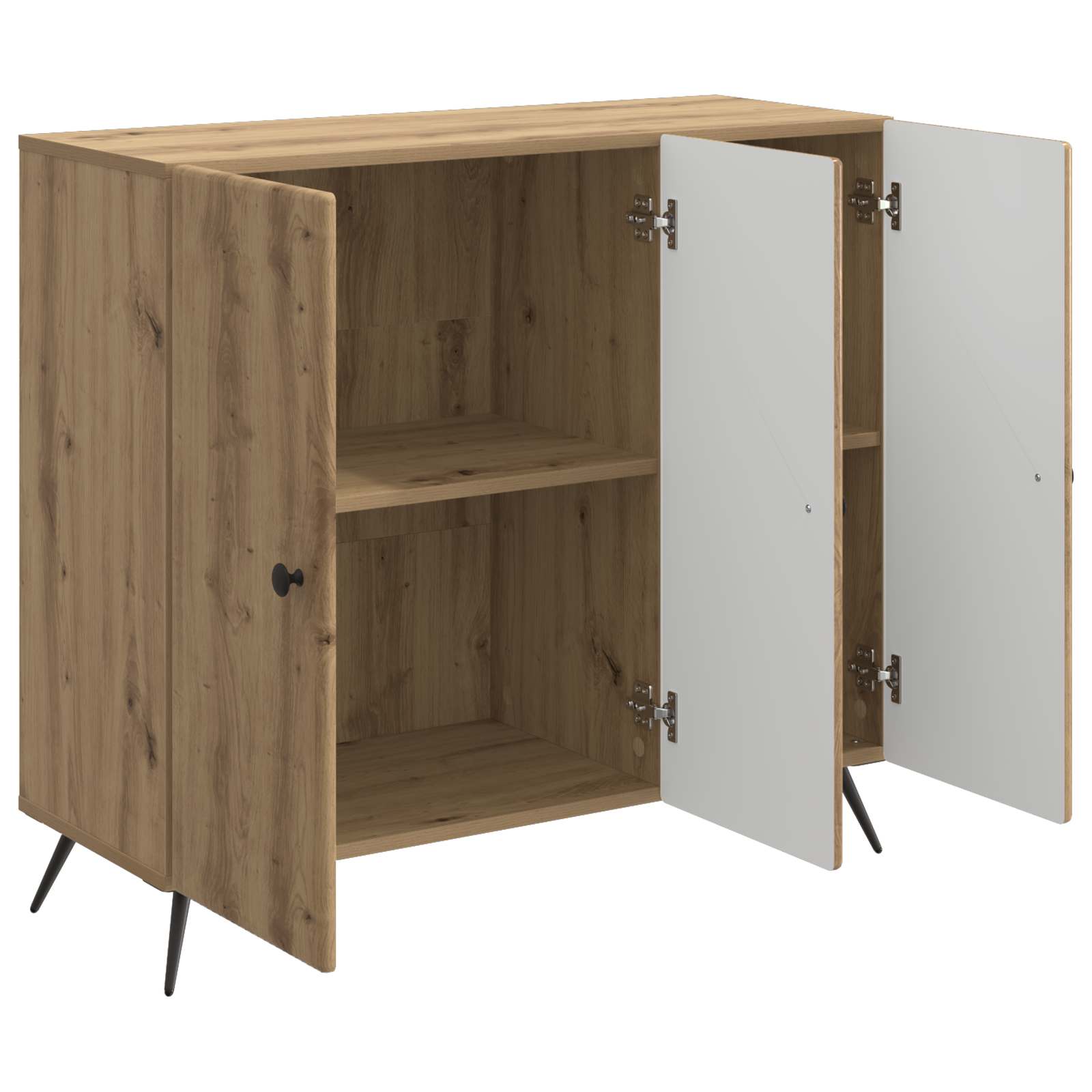 vidaXL Bufet Dąb artisan 89 x 34,5 x 80 cm Drewno inżynieryjne