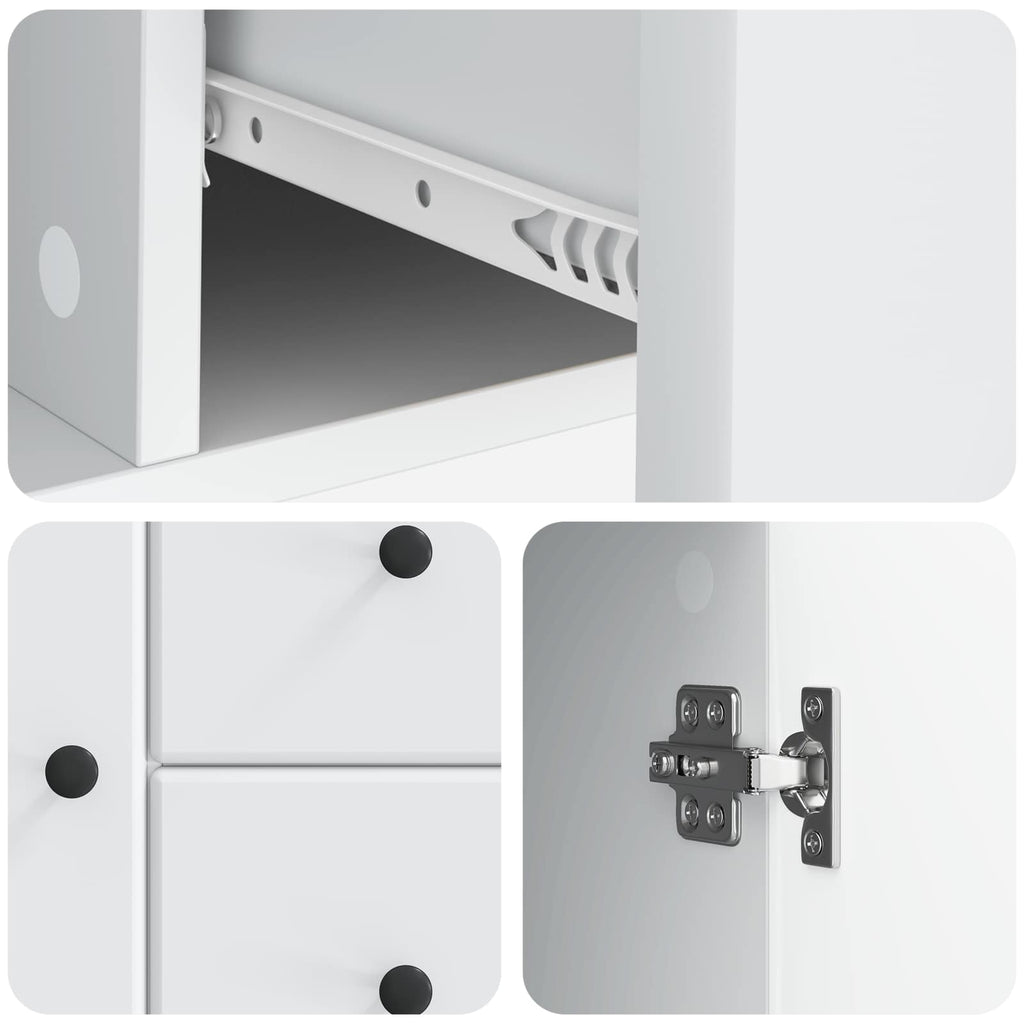 vidaXL Bufet Biały 89 x 34,5 x 60 cm Drewno inżynieryjne