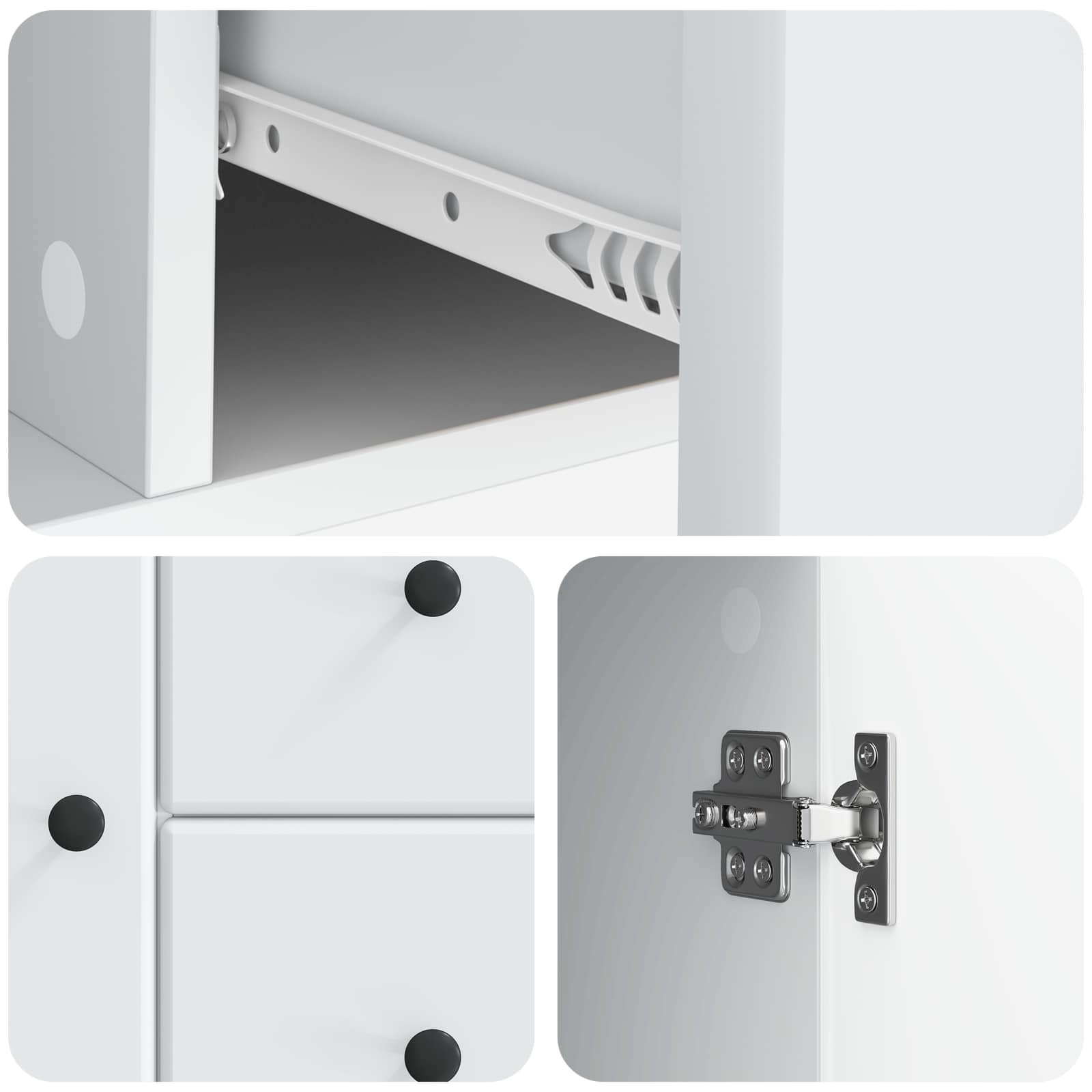 vidaXL Bufet Biały 89 x 34,5 x 60 cm Drewno inżynieryjne