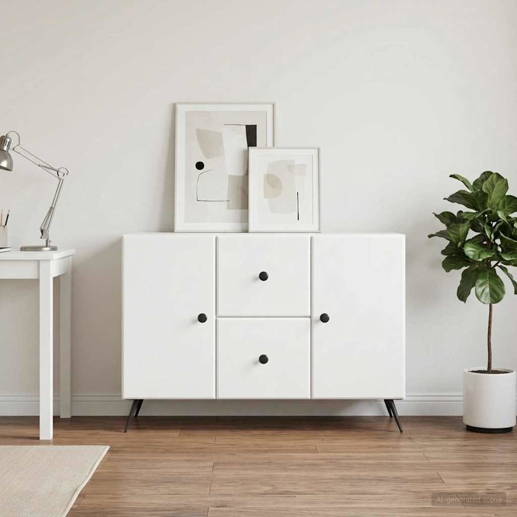 vidaXL Bufet Biały 89 x 34,5 x 60 cm Drewno inżynieryjne