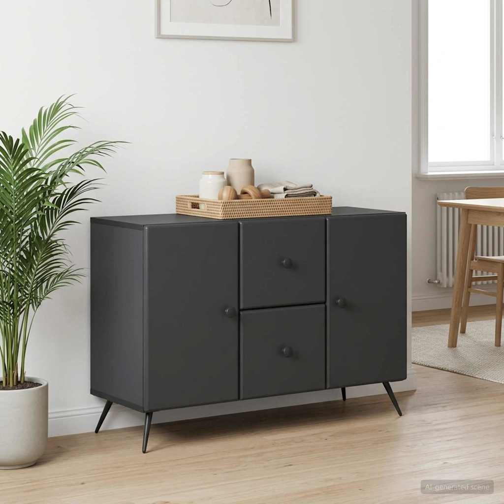 vidaXL Bufet z szufladą Czarny 89 x 34,5 x 60 cm Drewno inżynieryjne