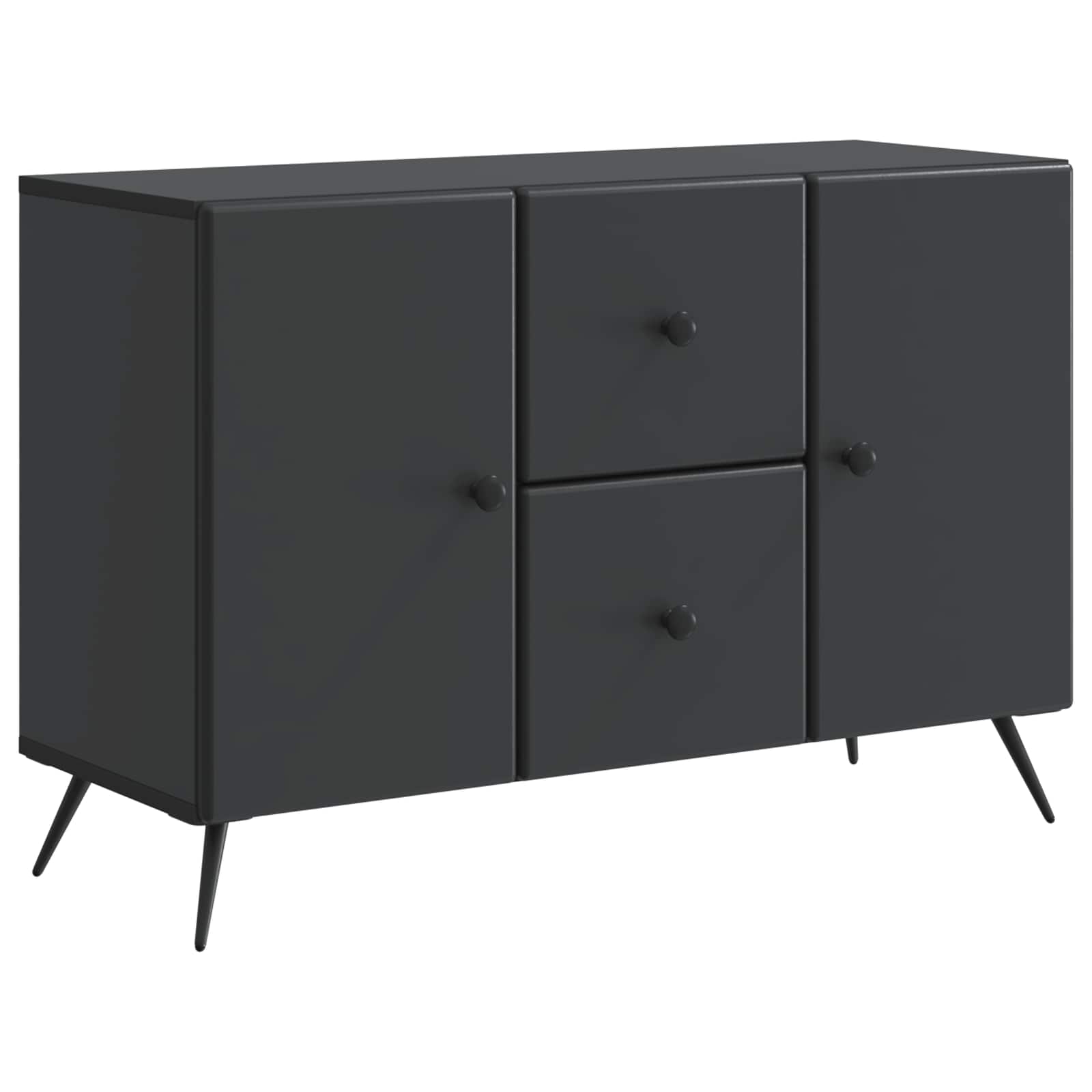 vidaXL Bufet z szufladą Czarny 89 x 34,5 x 60 cm Drewno inżynieryjne