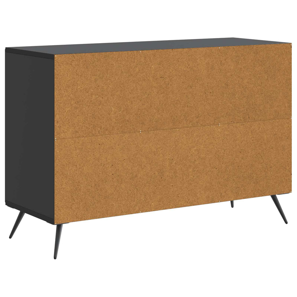 vidaXL Bufet z szufladą Czarny 89 x 34,5 x 60 cm Drewno inżynieryjne