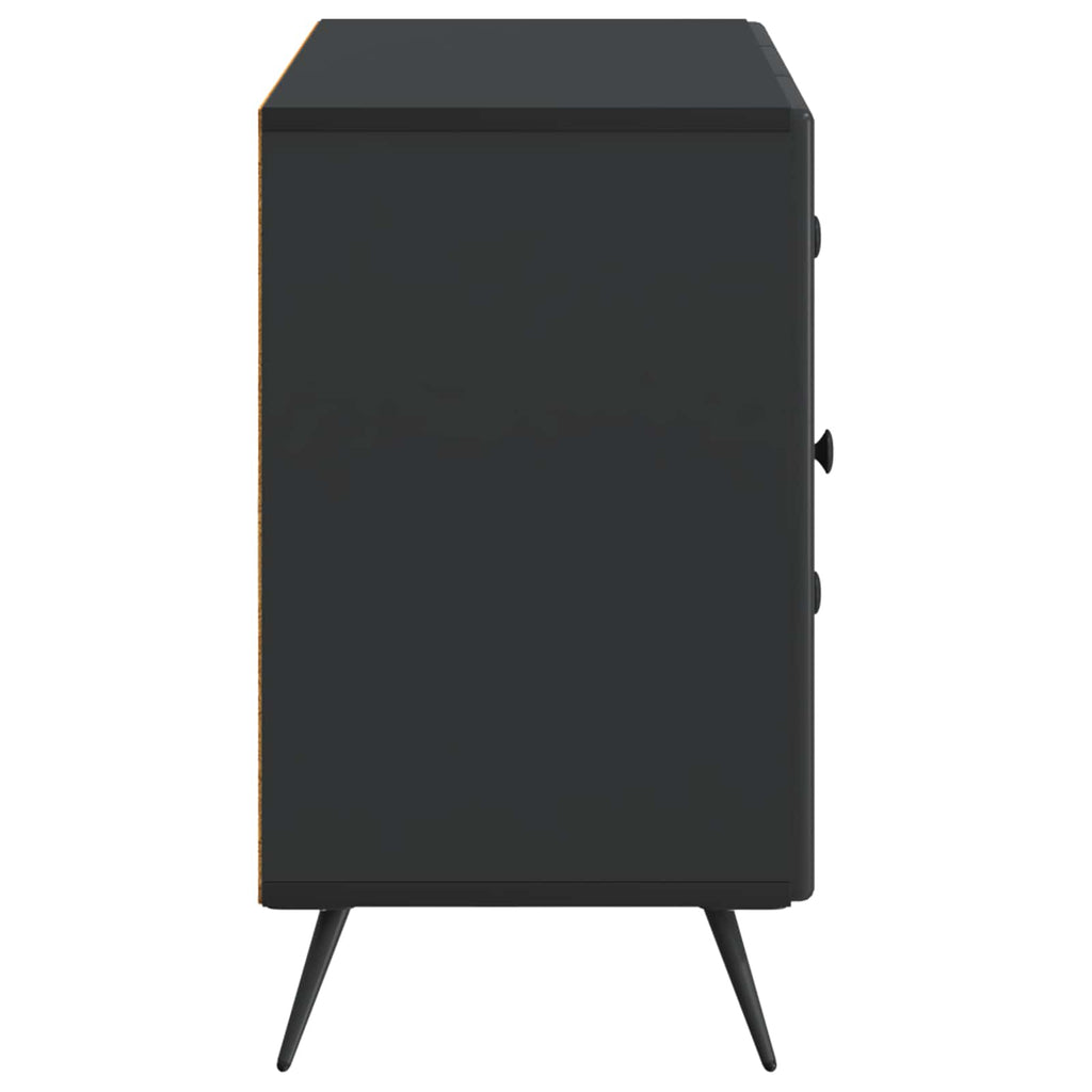 vidaXL Bufet z szufladą Czarny 89 x 34,5 x 60 cm Drewno inżynieryjne