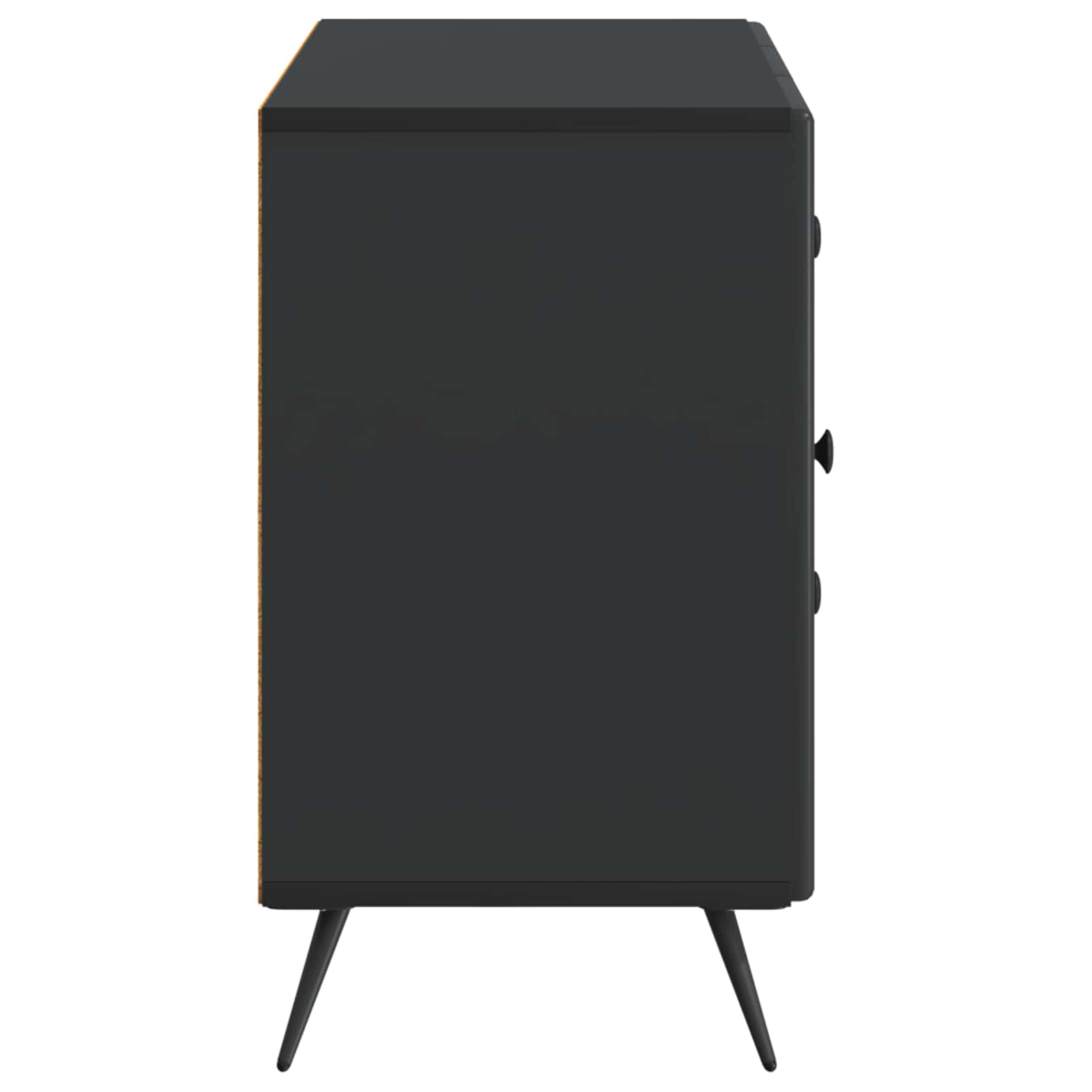 vidaXL Bufet z szufladą Czarny 89 x 34,5 x 60 cm Drewno inżynieryjne
