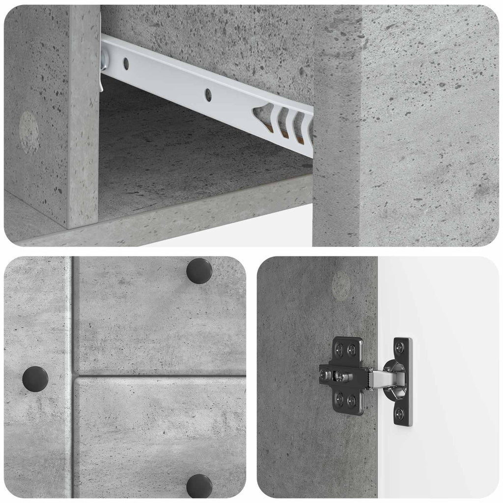vidaXL Bufet Betonowy szary 89 x 34,5 x 60 cm Drewno inżynieryjne