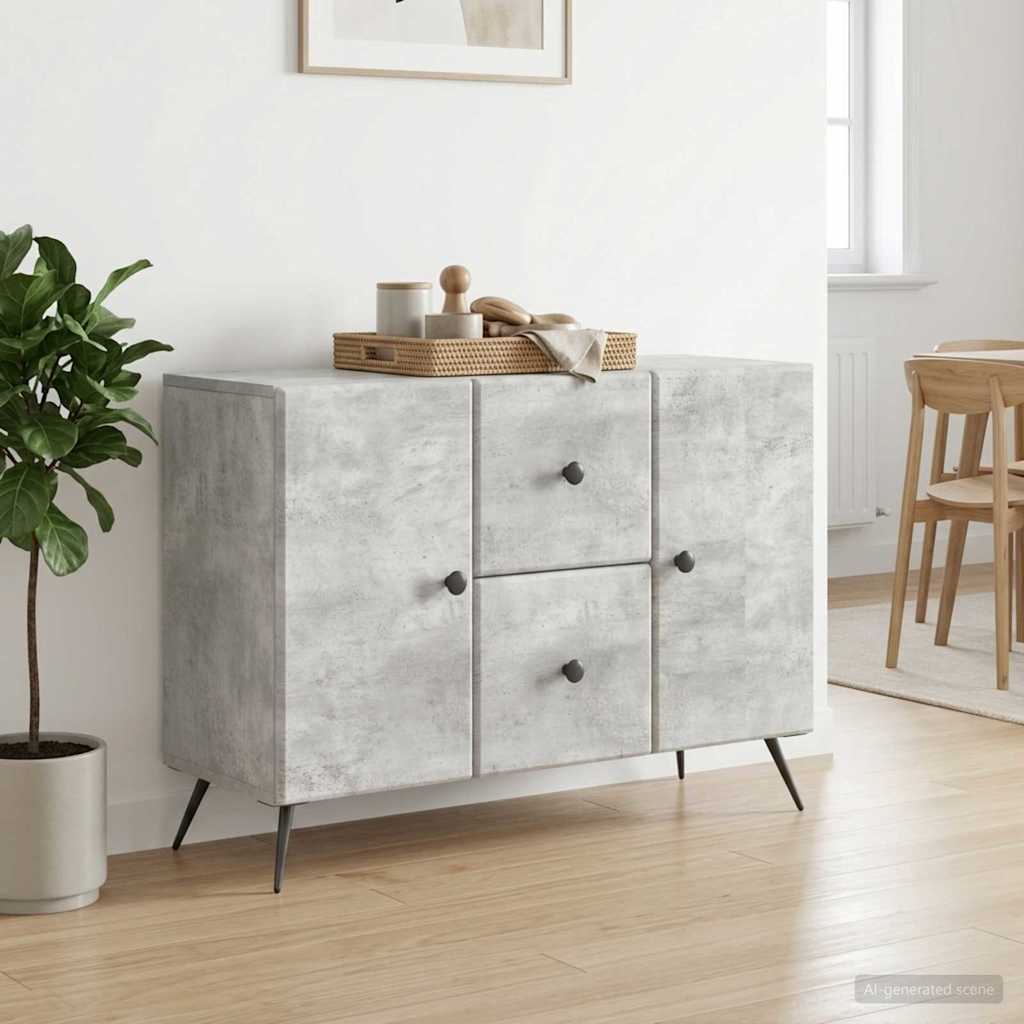 vidaXL Bufet Betonowy szary 89 x 34,5 x 60 cm Drewno inżynieryjne
