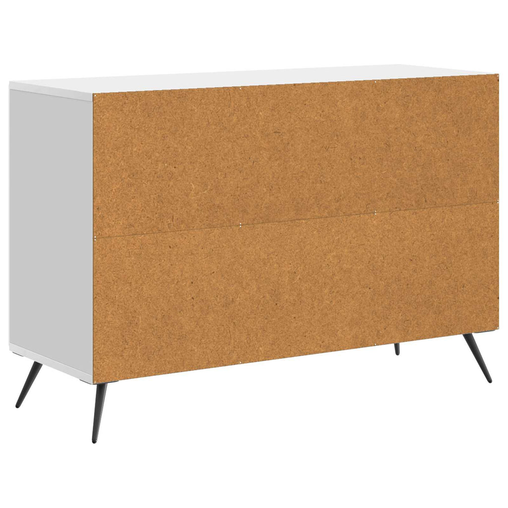 vidaXL Bufet Biały wysoki połysk 89 x 34,5 x 60 cm Drewno inżynieryjne