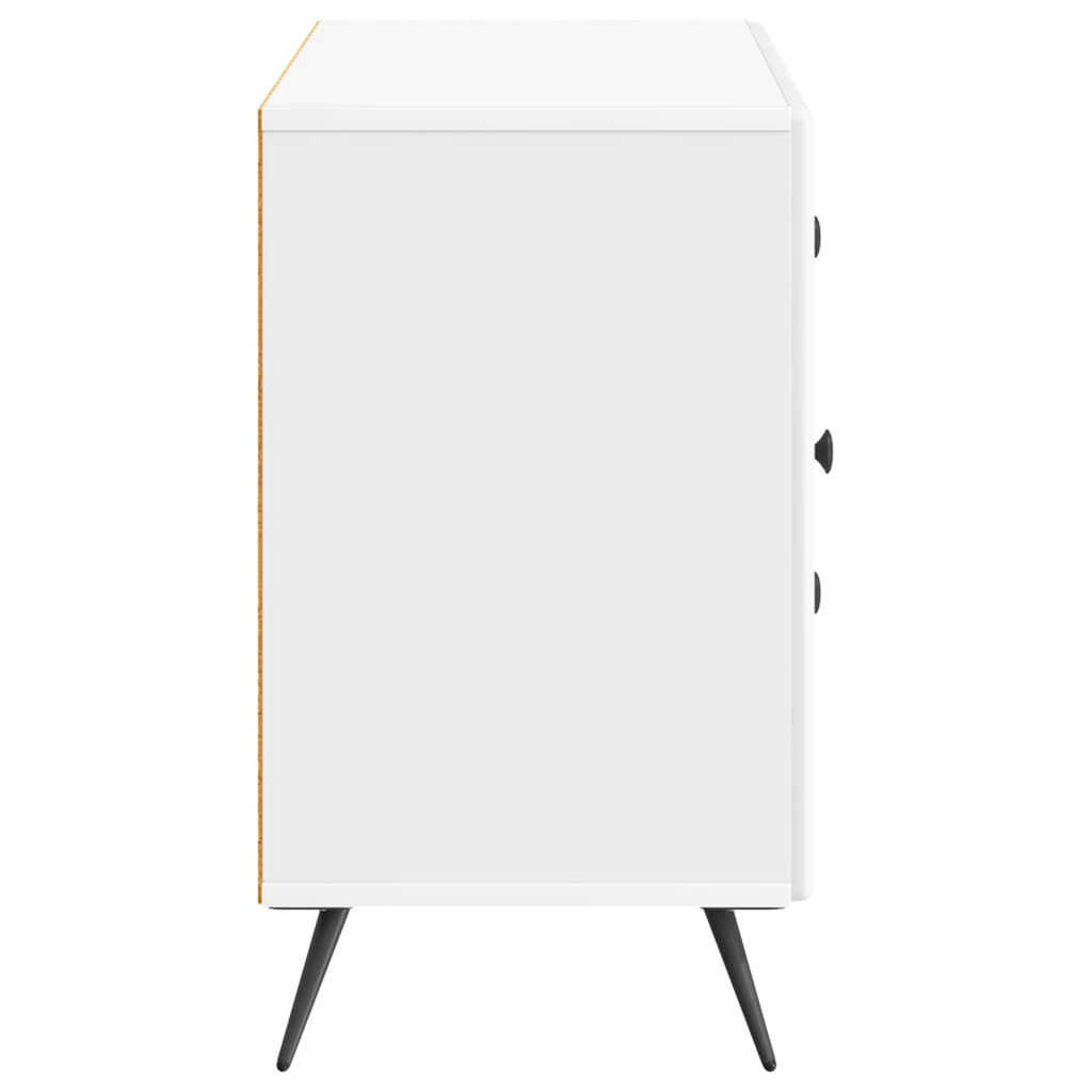 vidaXL Bufet Biały wysoki połysk 89 x 34,5 x 60 cm Drewno inżynieryjne
