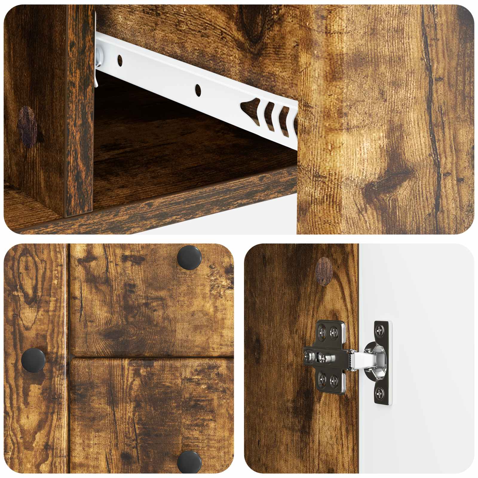 vidaXL Bufet Dąb wędzony 89 x 34,5 x 60 cm Drewno inżynieryjne