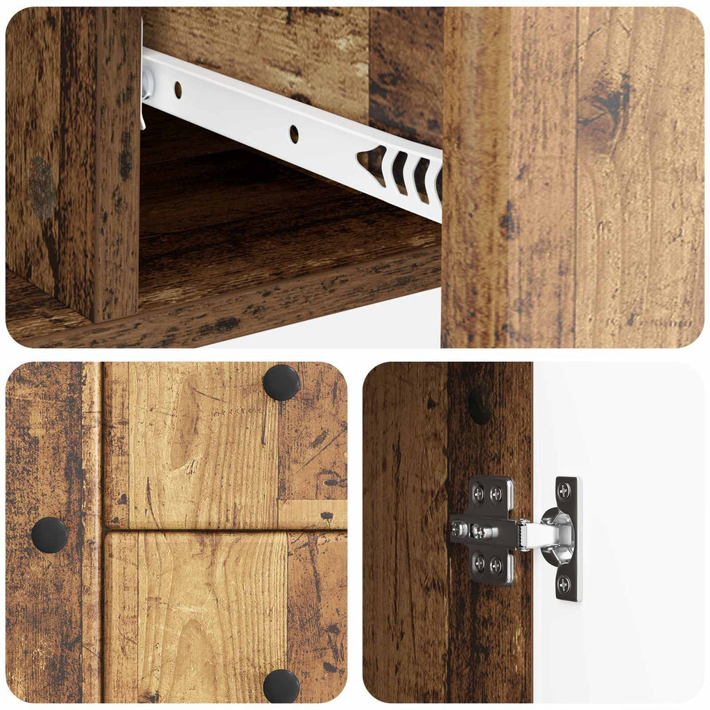 vidaXL Bufet Stare drewno 89 x 34,5 x 60 cm Drewno inżynieryjne