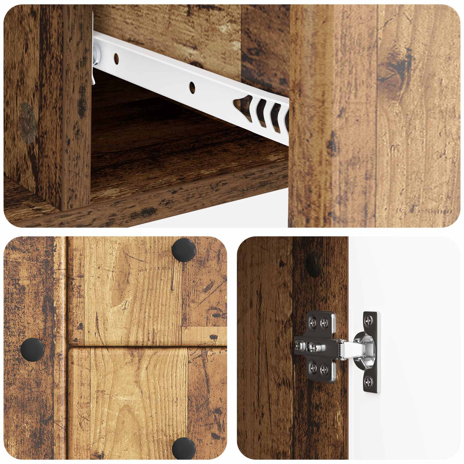vidaXL Bufet Stare drewno 89 x 34,5 x 60 cm Drewno inżynieryjne