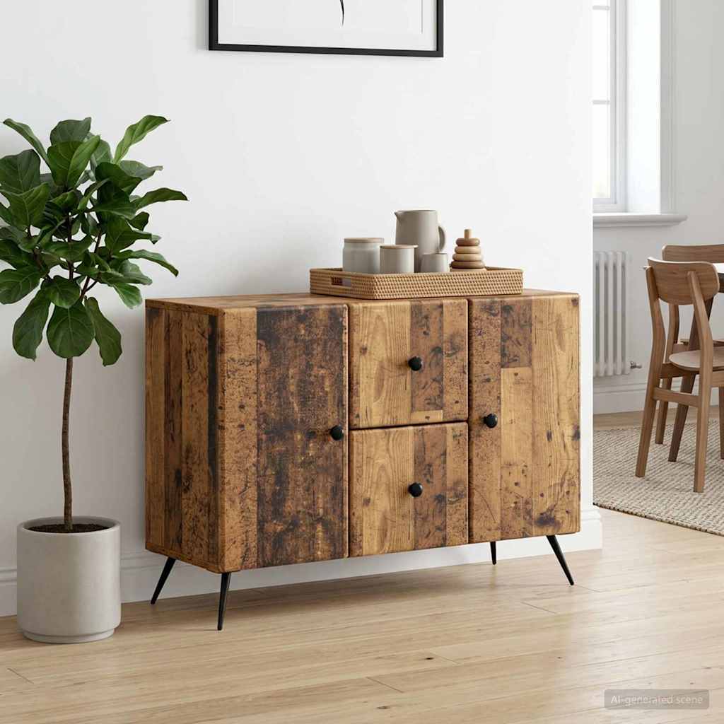 vidaXL Bufet Stare drewno 89 x 34,5 x 60 cm Drewno inżynieryjne