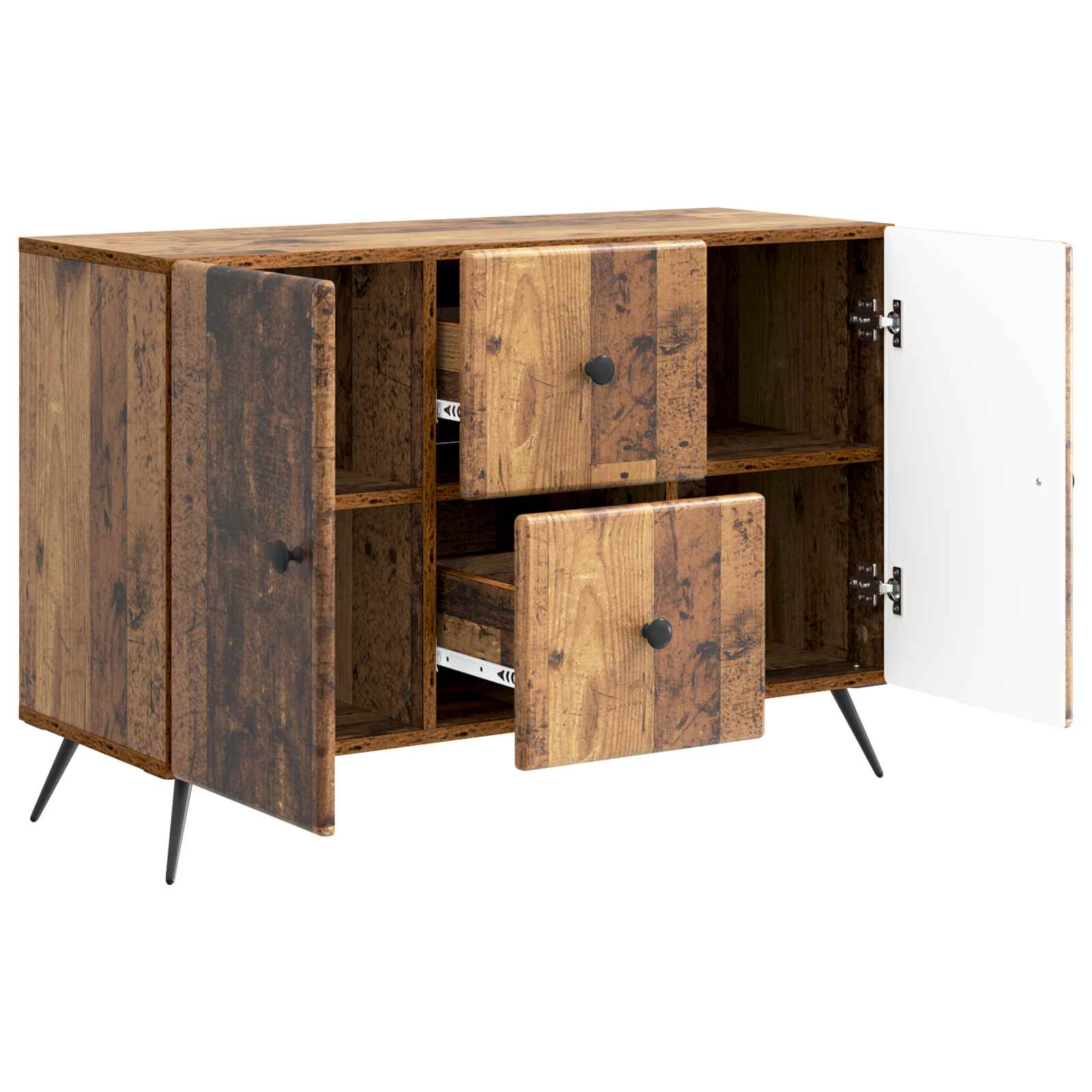 vidaXL Bufet Stare drewno 89 x 34,5 x 60 cm Drewno inżynieryjne