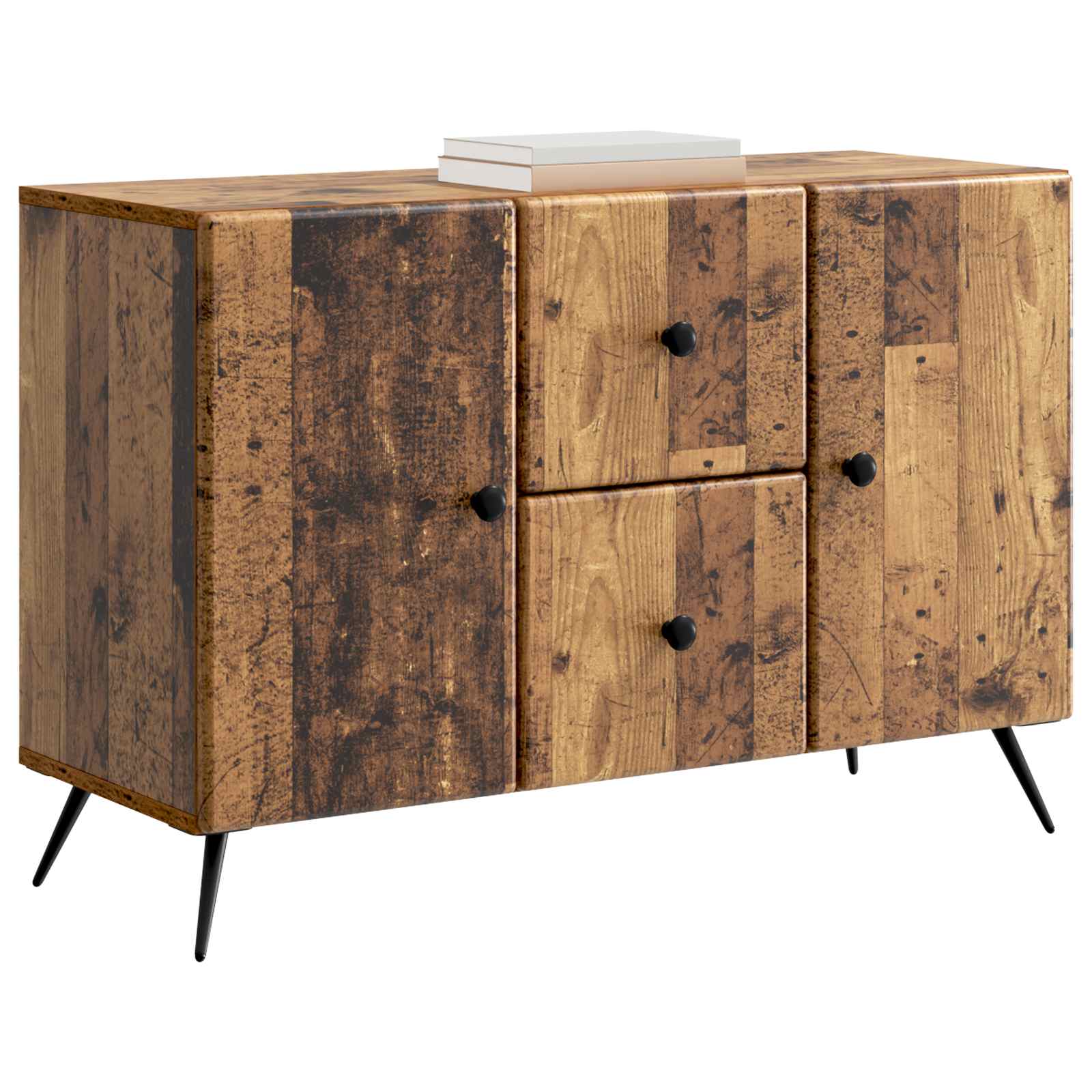 vidaXL Bufet Stare drewno 89 x 34,5 x 60 cm Drewno inżynieryjne