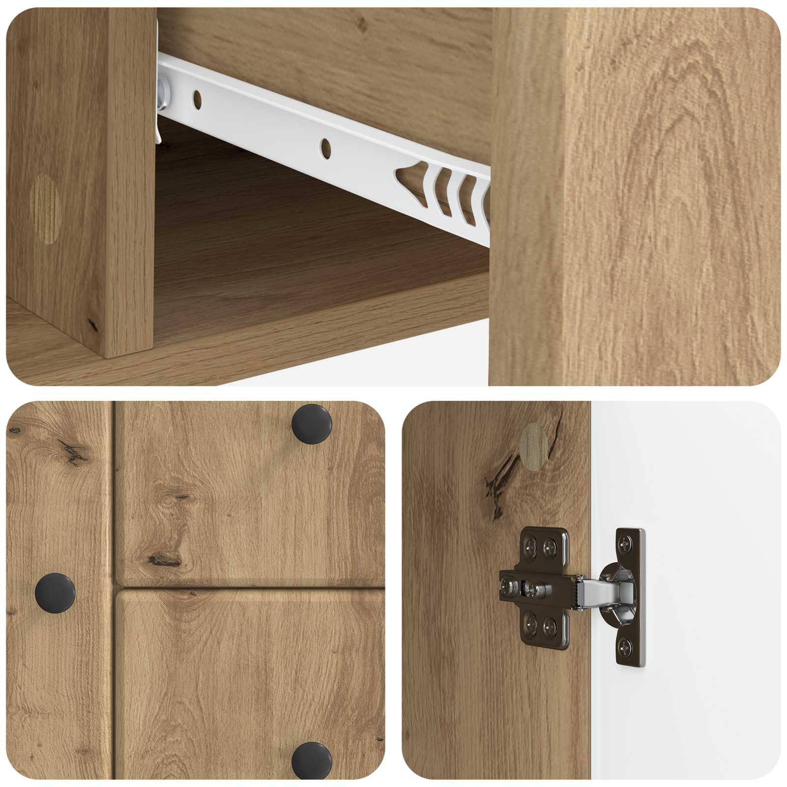 vidaXL Bufet Dąb artisan 89 x 34,5 x 60 cm Drewno inżynieryjne