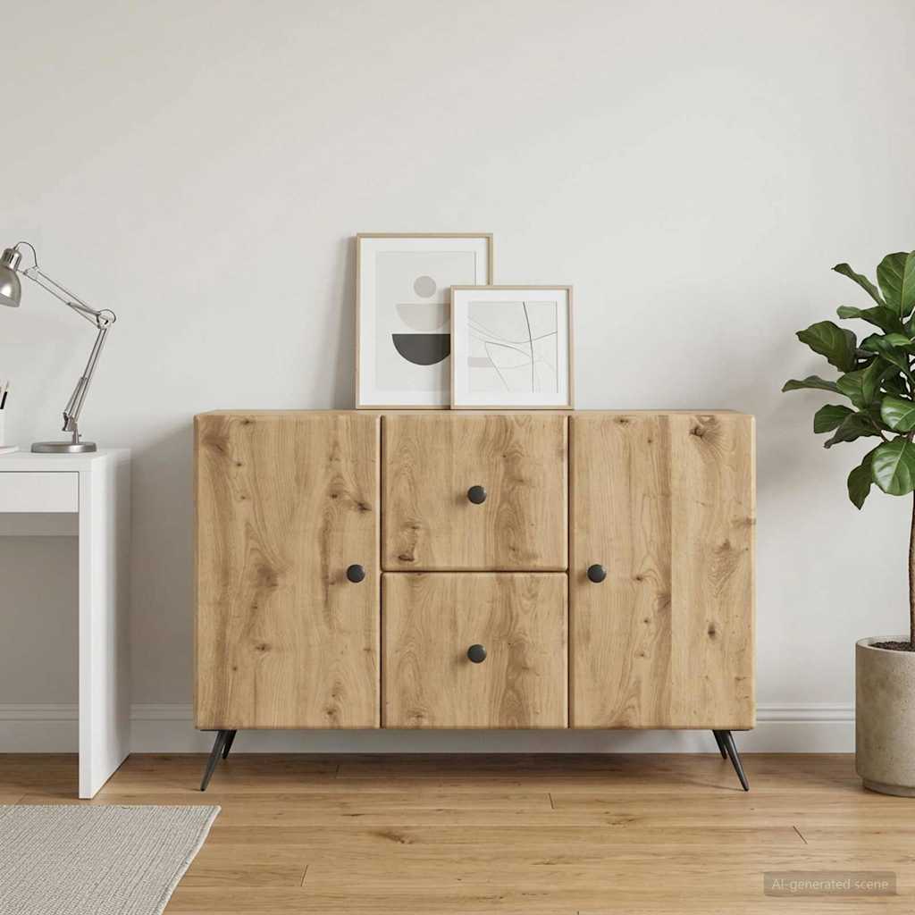 vidaXL Bufet Dąb artisan 89 x 34,5 x 60 cm Drewno inżynieryjne