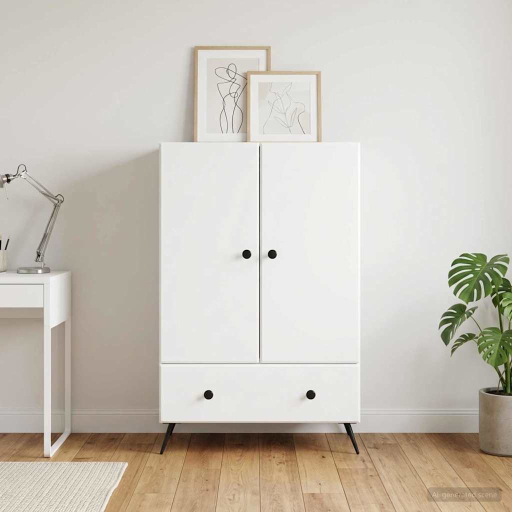 vidaXL Bufet Biały 66 x 34,5 x 95 cm Drewno inżynieryjne