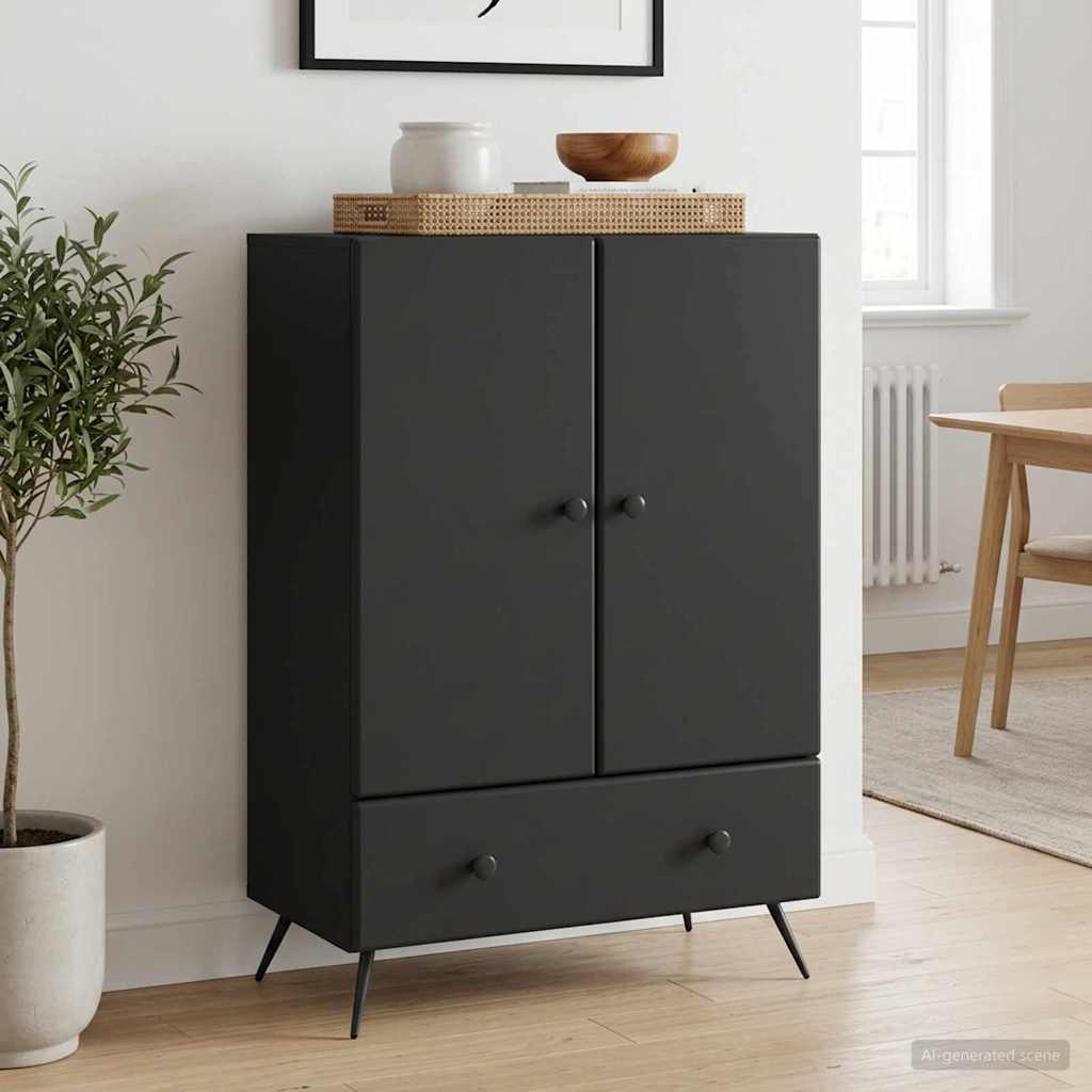 vidaXL Bufet z szufladą Czarny 66 x 34,5 x 95 cm Drewno inżynieryjne