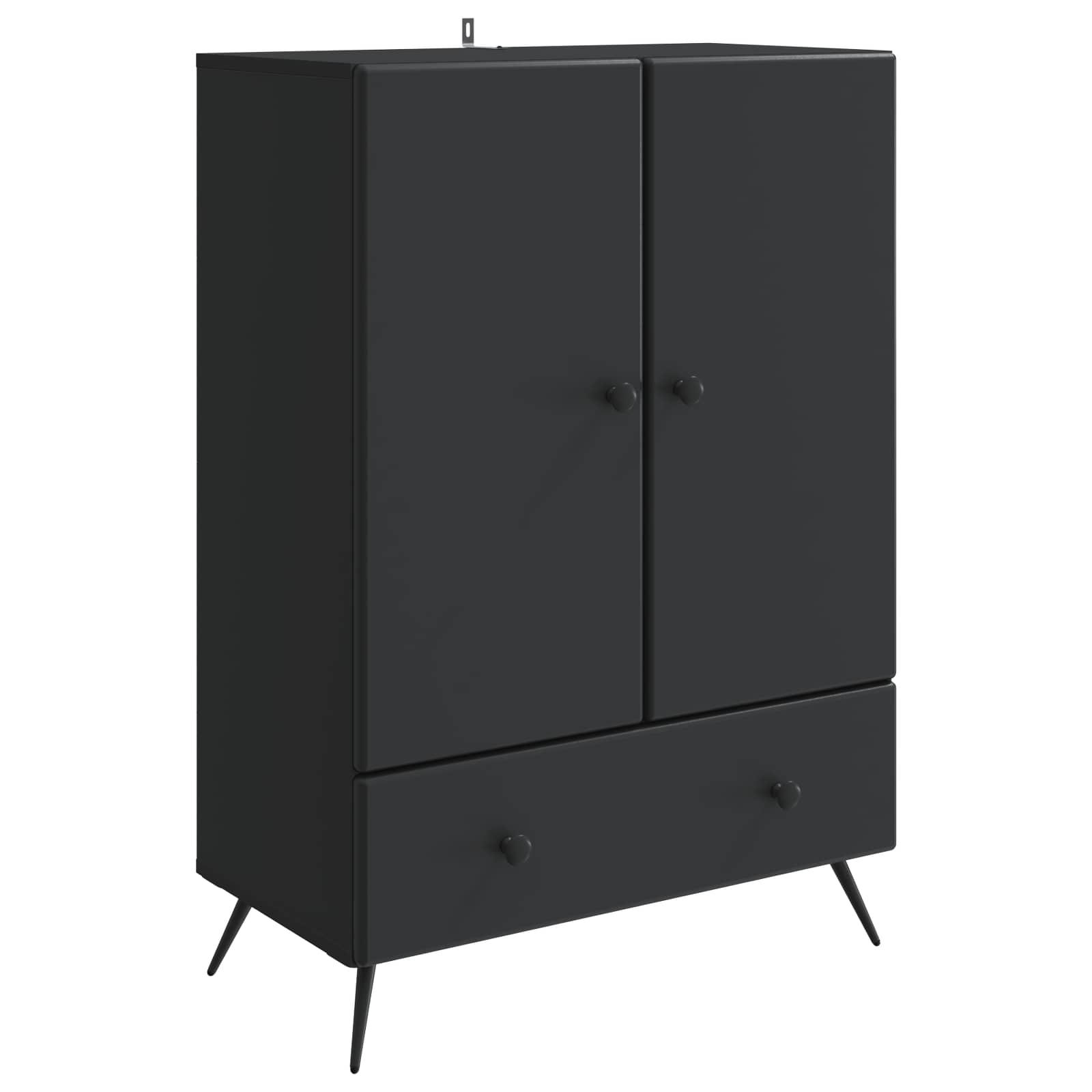 vidaXL Bufet z szufladą Czarny 66 x 34,5 x 95 cm Drewno inżynieryjne