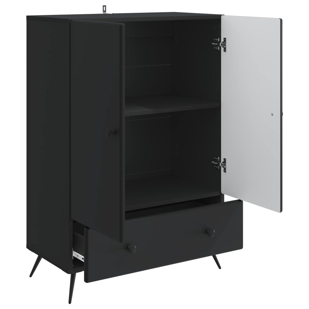 vidaXL Bufet z szufladą Czarny 66 x 34,5 x 95 cm Drewno inżynieryjne