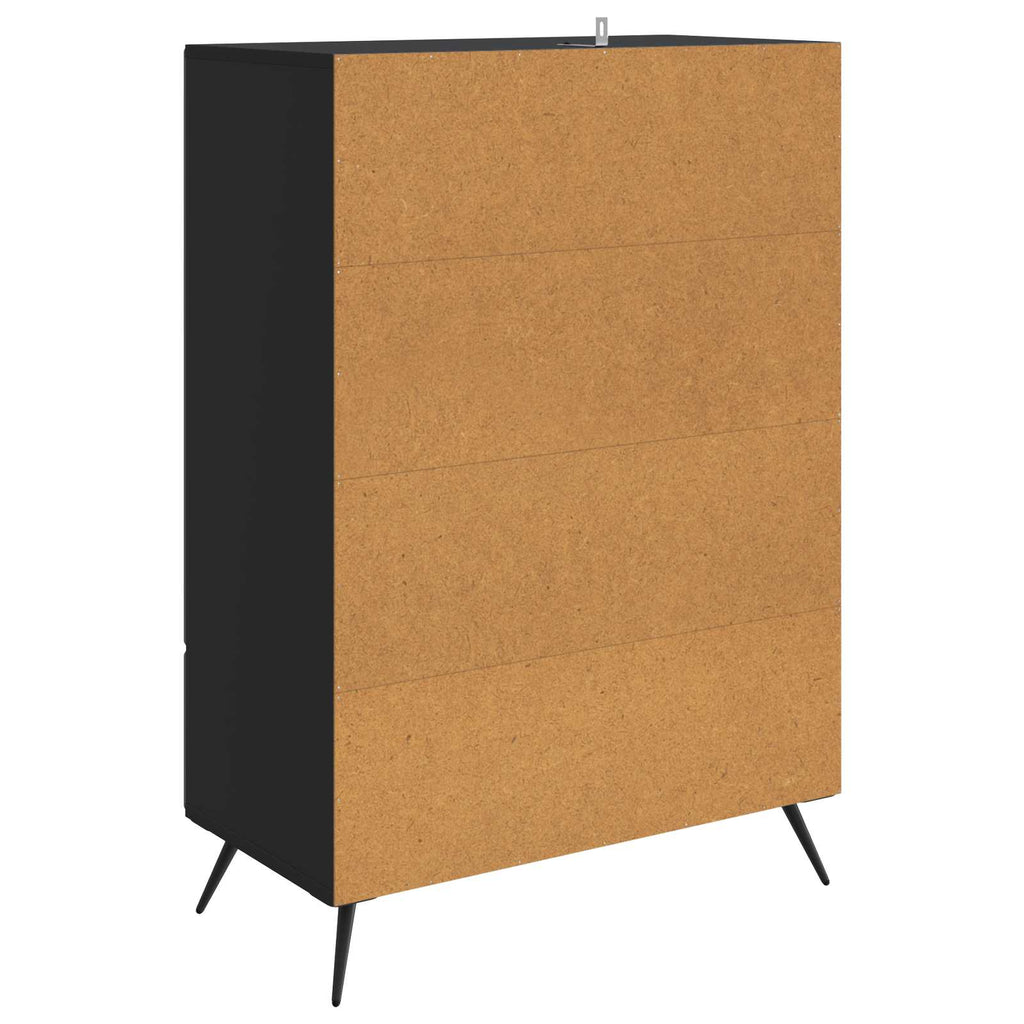 vidaXL Bufet z szufladą Czarny 66 x 34,5 x 95 cm Drewno inżynieryjne