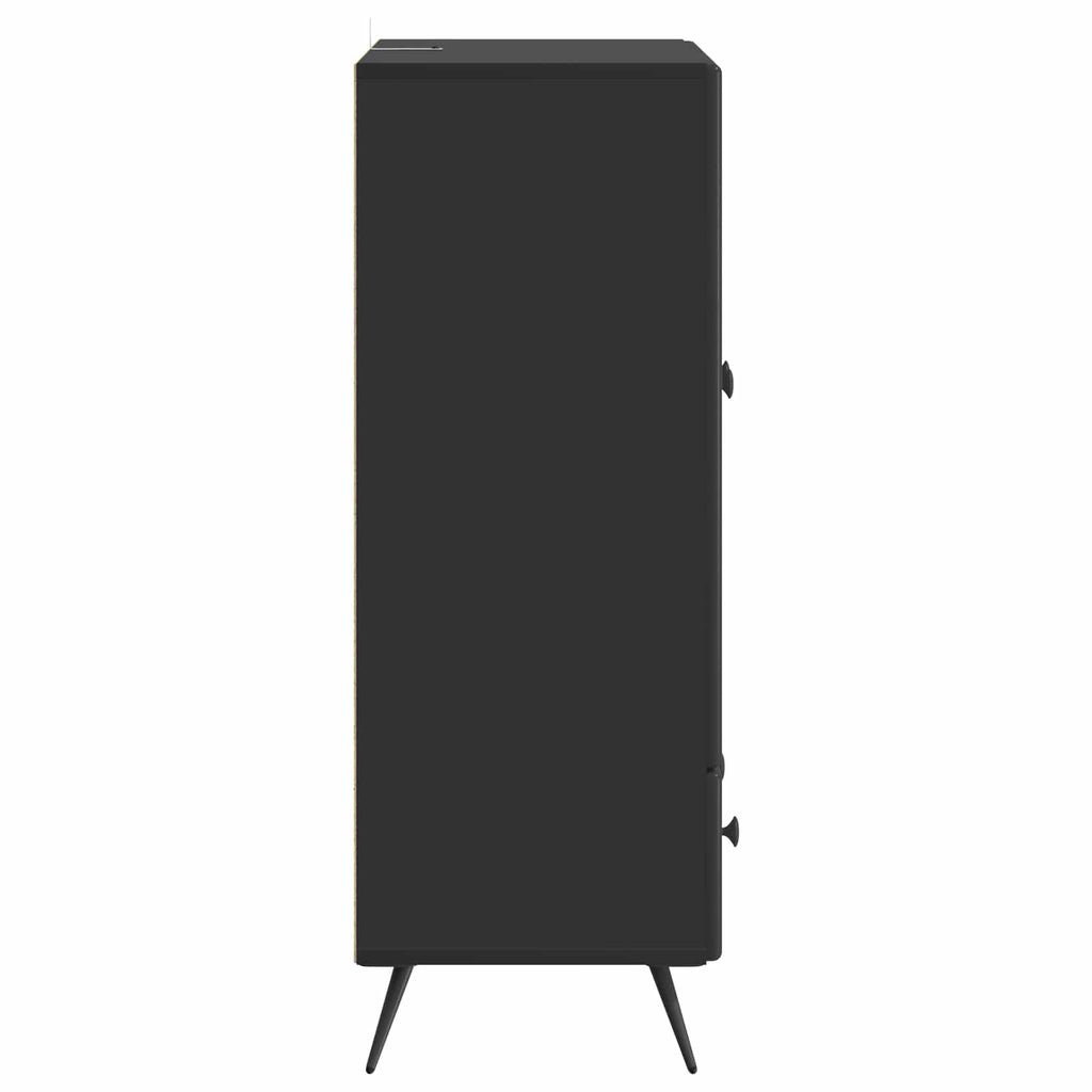 vidaXL Bufet z szufladą Czarny 66 x 34,5 x 95 cm Drewno inżynieryjne