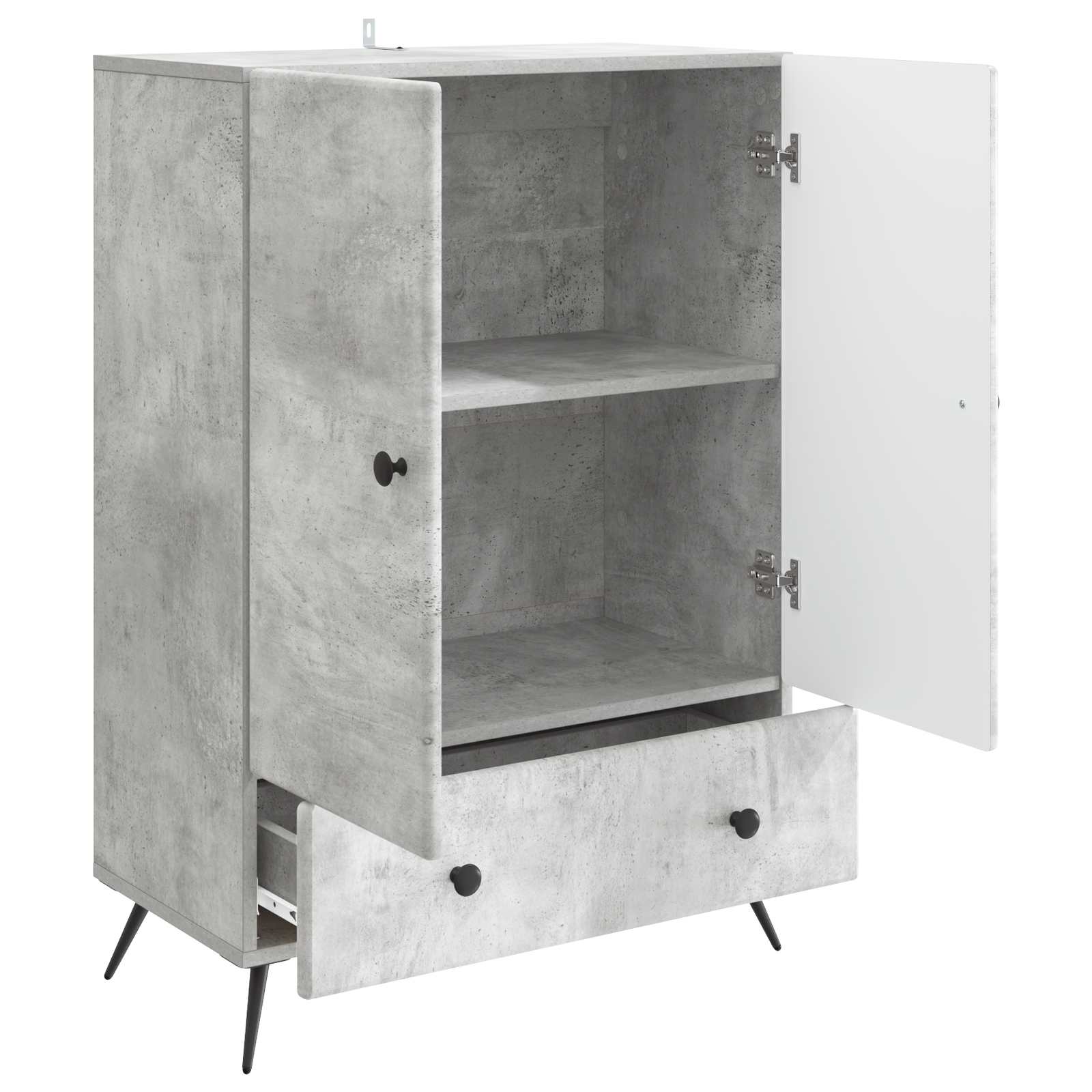 vidaXL Bufet Betonowy szary 66 x 34,5 x 95 cm Drewno inżynieryjne