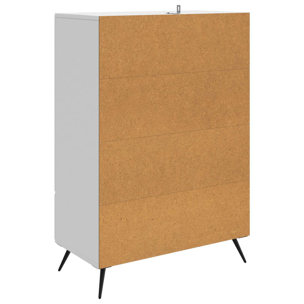 vidaXL Bufet Biały wysoki połysk 66 x 34,5 x 95 cm Drewno inżynieryjne