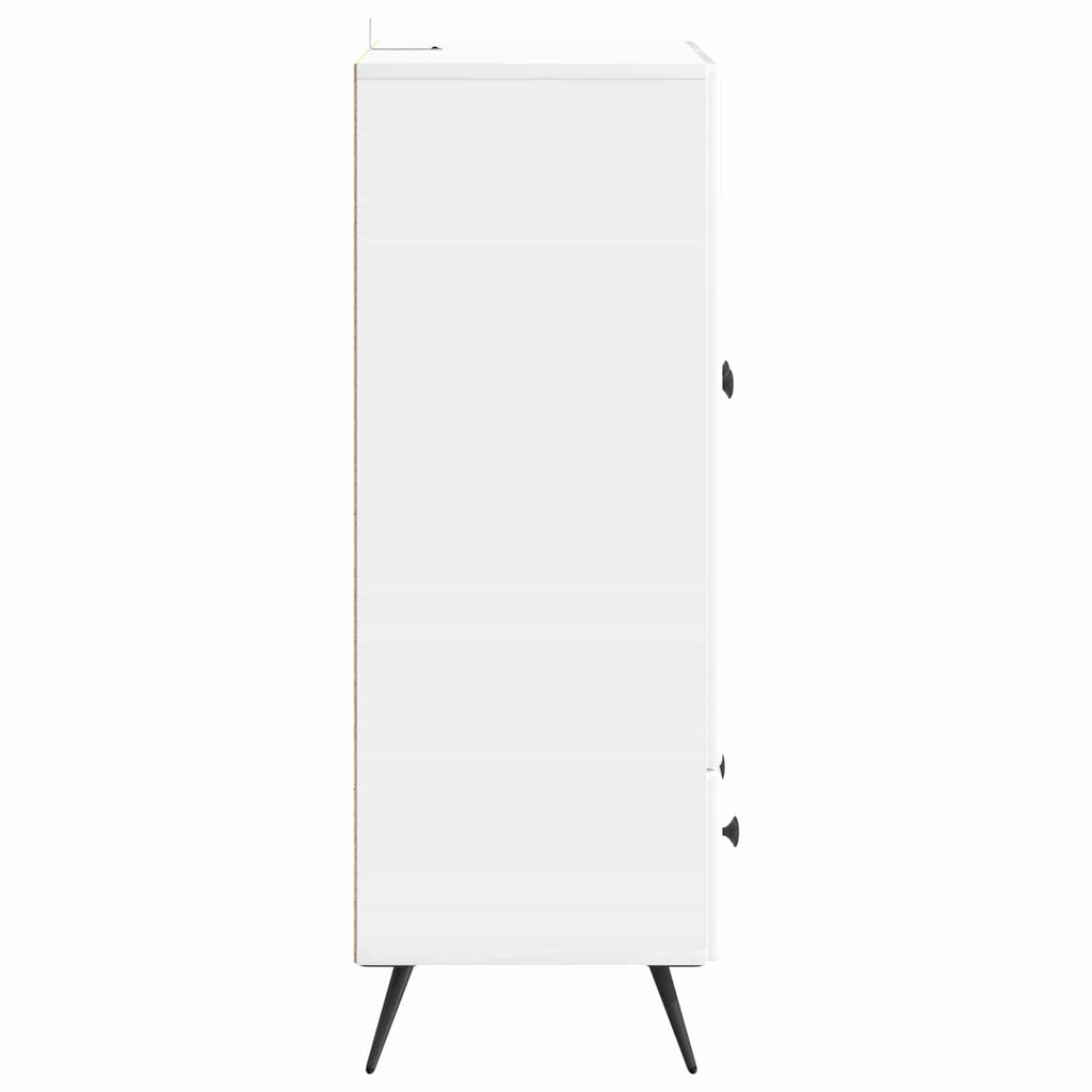 vidaXL Bufet Biały wysoki połysk 66 x 34,5 x 95 cm Drewno inżynieryjne