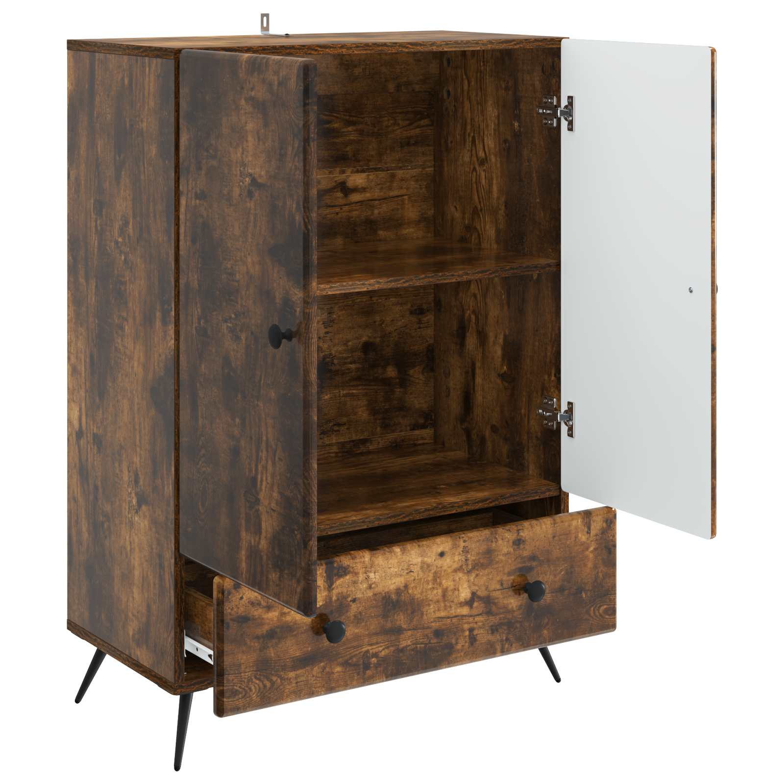 vidaXL Bufet Dąb wędzony 66 x 34,5 x 95 cm Drewno inżynieryjne
