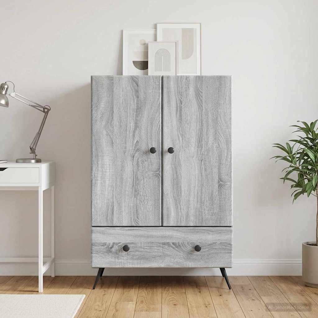 vidaXL Bufet Szary Sonoma 66 x 34,5 x 95 cm Drewno inżynieryjne