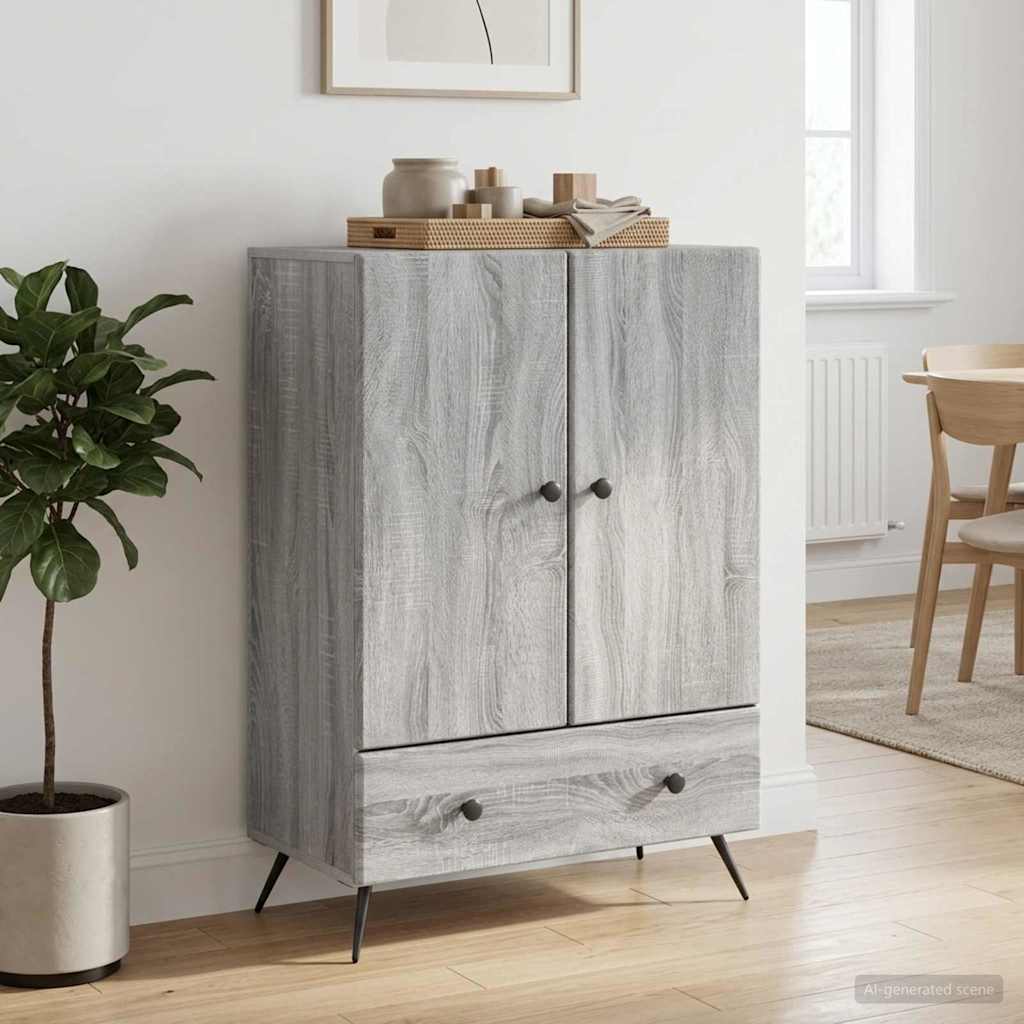 vidaXL Bufet Szary Sonoma 66 x 34,5 x 95 cm Drewno inżynieryjne