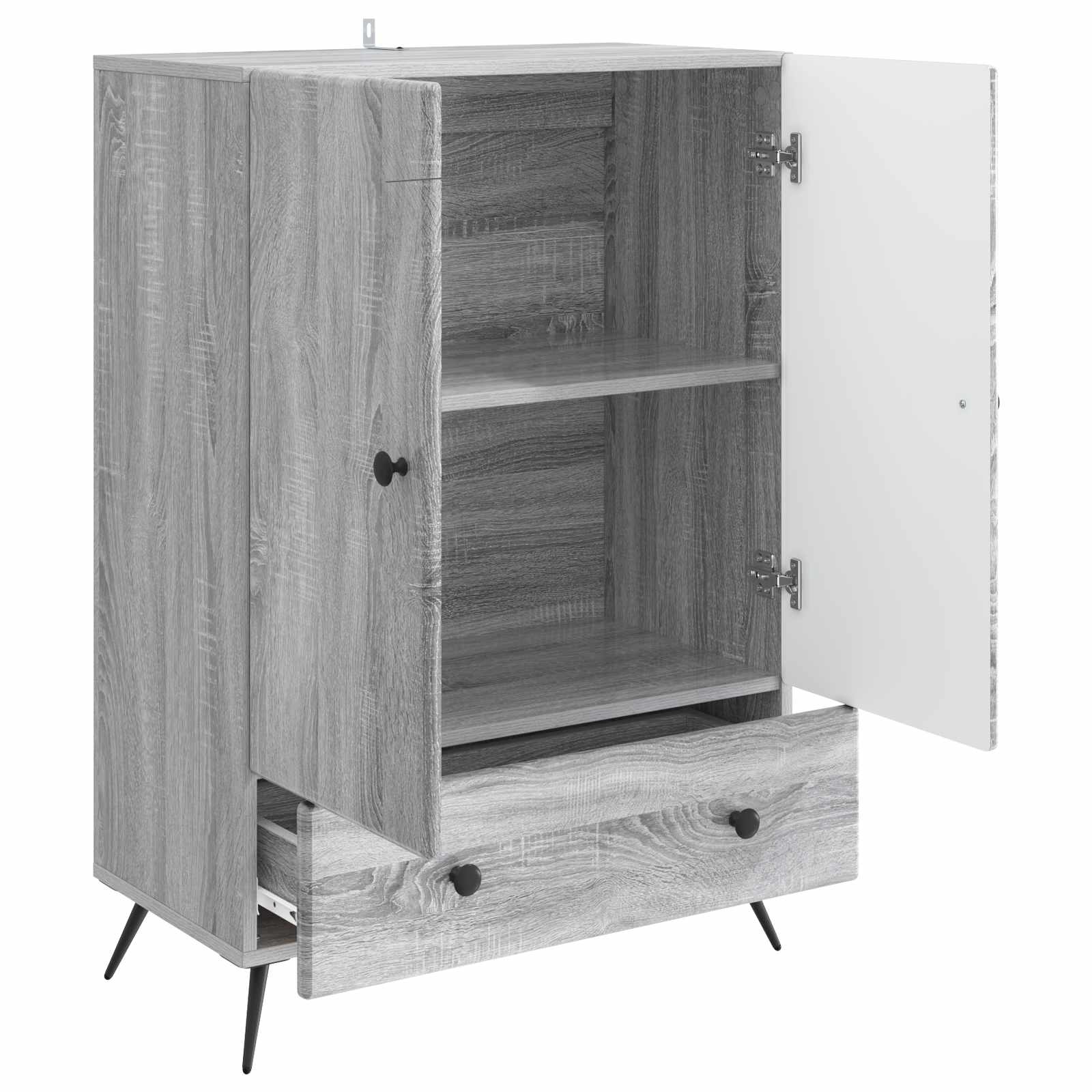 vidaXL Bufet Szary Sonoma 66 x 34,5 x 95 cm Drewno inżynieryjne