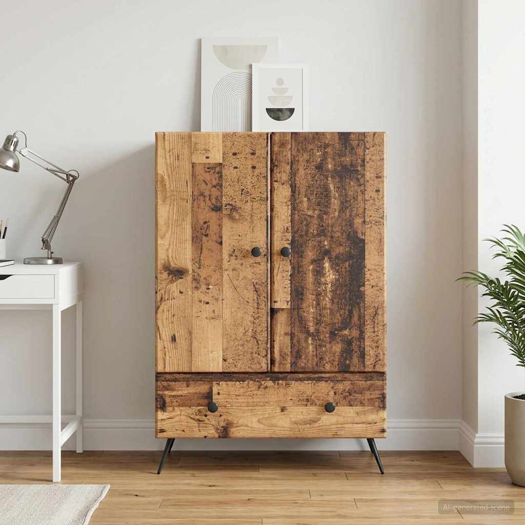 vidaXL Bufet Stare drewno 66 x 34,5 x 95 cm Drewno inżynieryjne