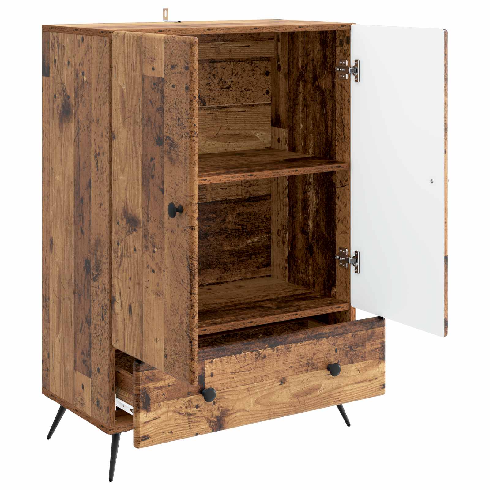 vidaXL Bufet Stare drewno 66 x 34,5 x 95 cm Drewno inżynieryjne