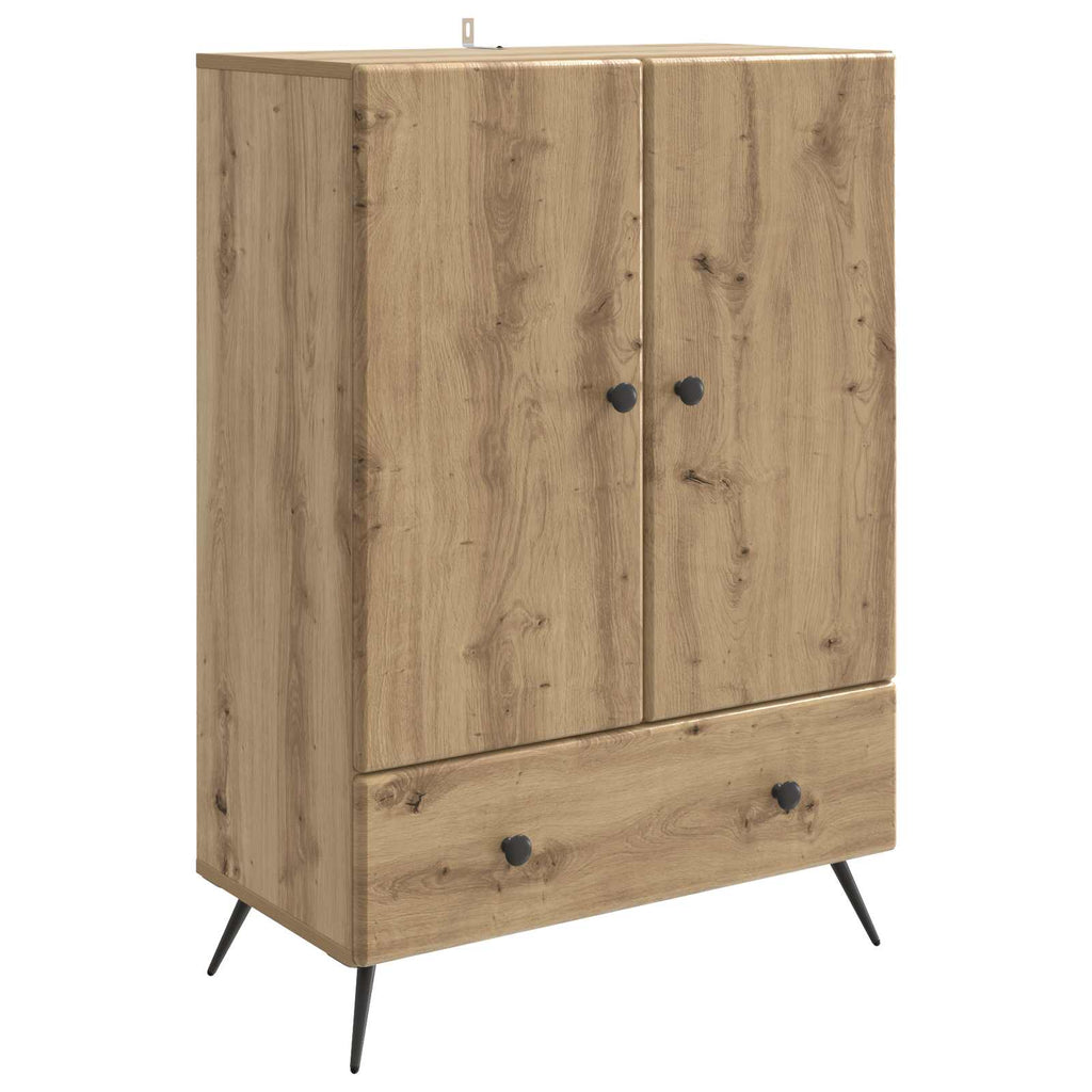 vidaXL Bufet Dąb artisan 66 x 34,5 x 95 cm Drewno inżynieryjne