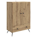 vidaXL Bufet Dąb artisan 66 x 34,5 x 95 cm Drewno inżynieryjne