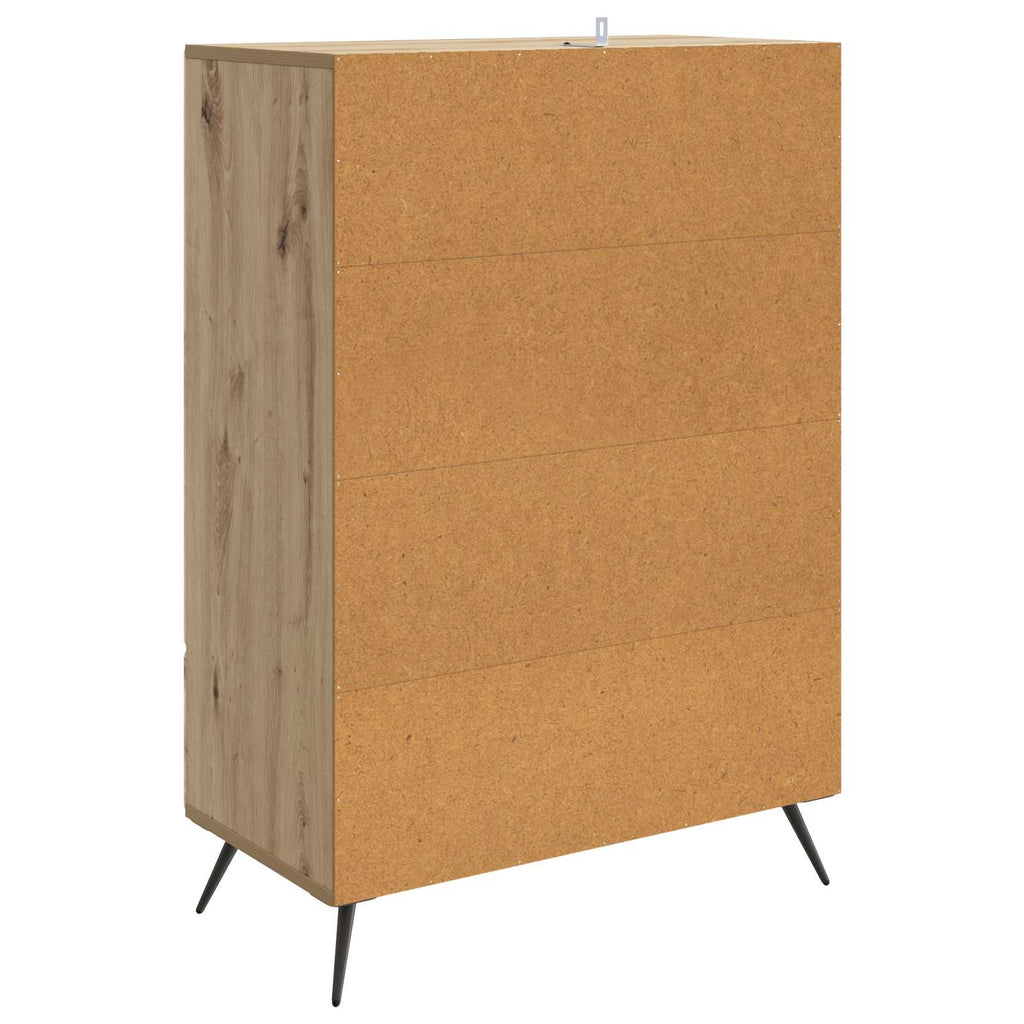 vidaXL Bufet Dąb artisan 66 x 34,5 x 95 cm Drewno inżynieryjne