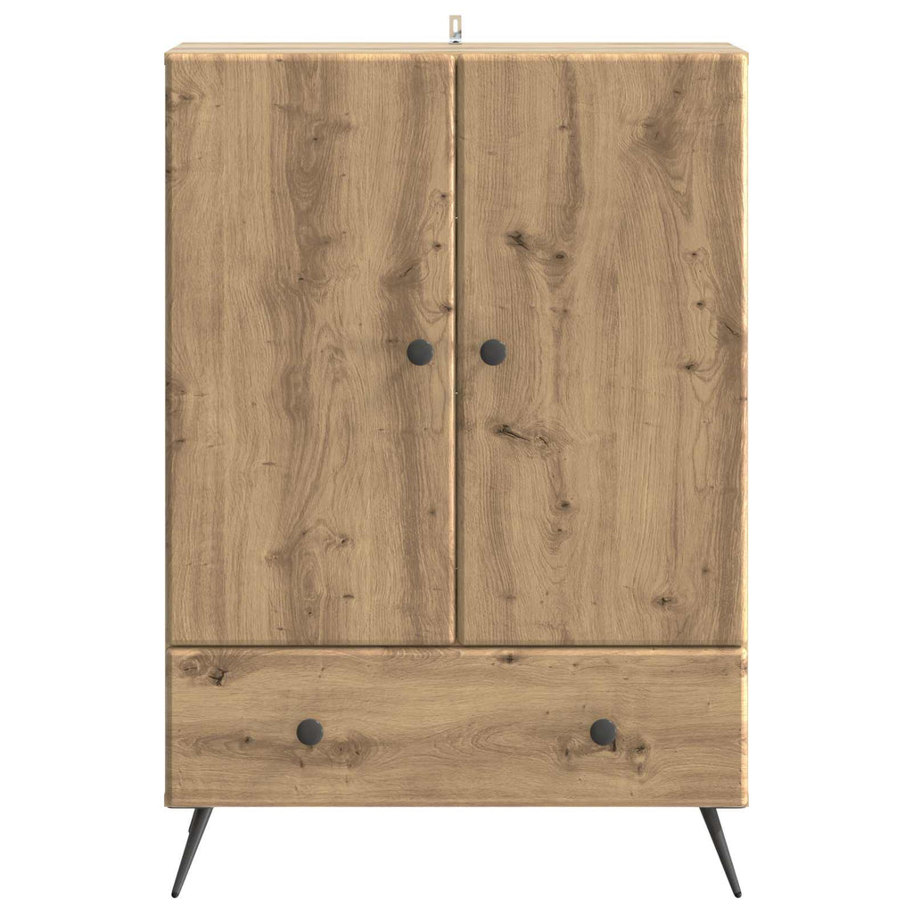 vidaXL Bufet Dąb artisan 66 x 34,5 x 95 cm Drewno inżynieryjne