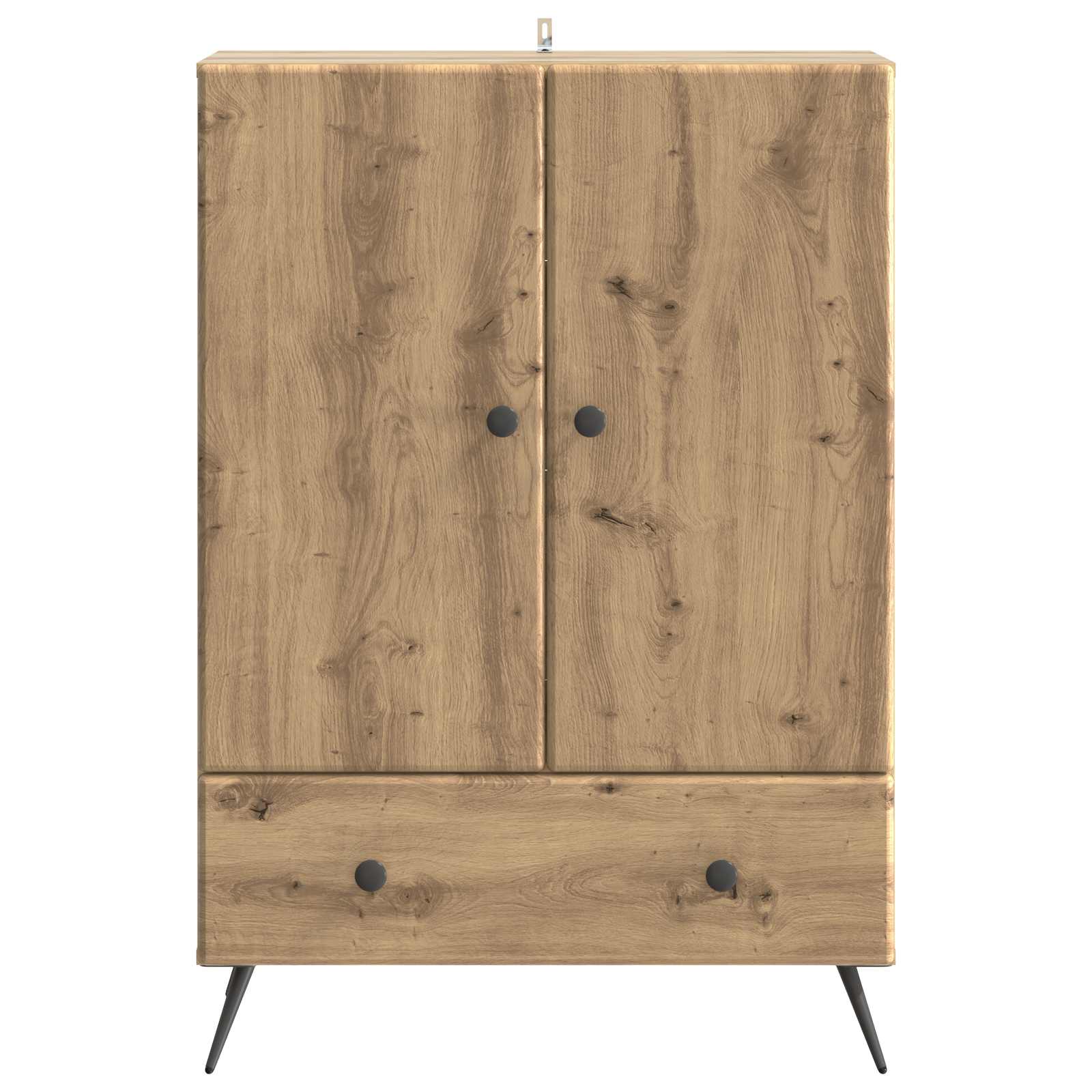 vidaXL Bufet Dąb artisan 66 x 34,5 x 95 cm Drewno inżynieryjne