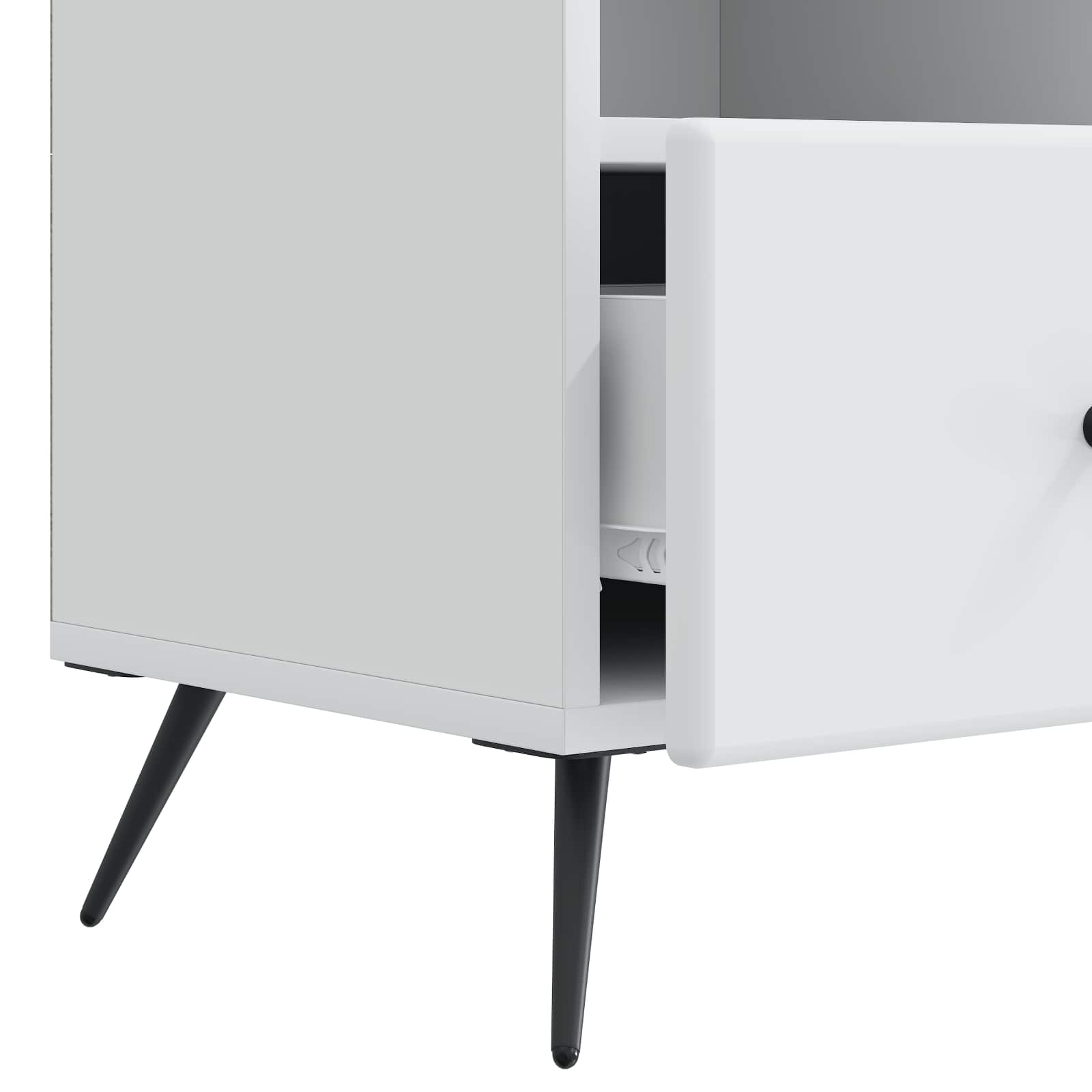 vidaXL Szafka pod telewizor z szufladą Biały 102 x 34,5 x 50 cm