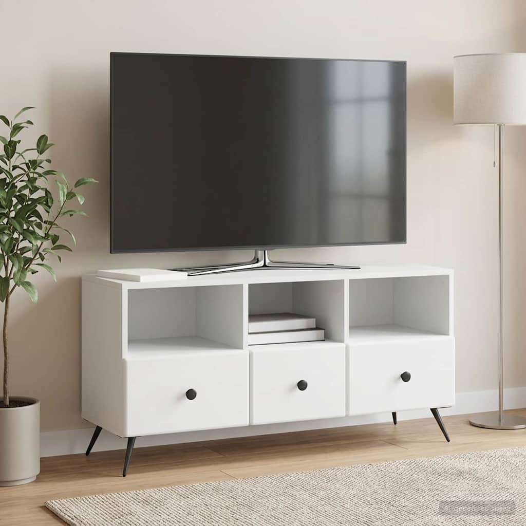 vidaXL Szafka pod telewizor z szufladą Biały 102 x 34,5 x 50 cm