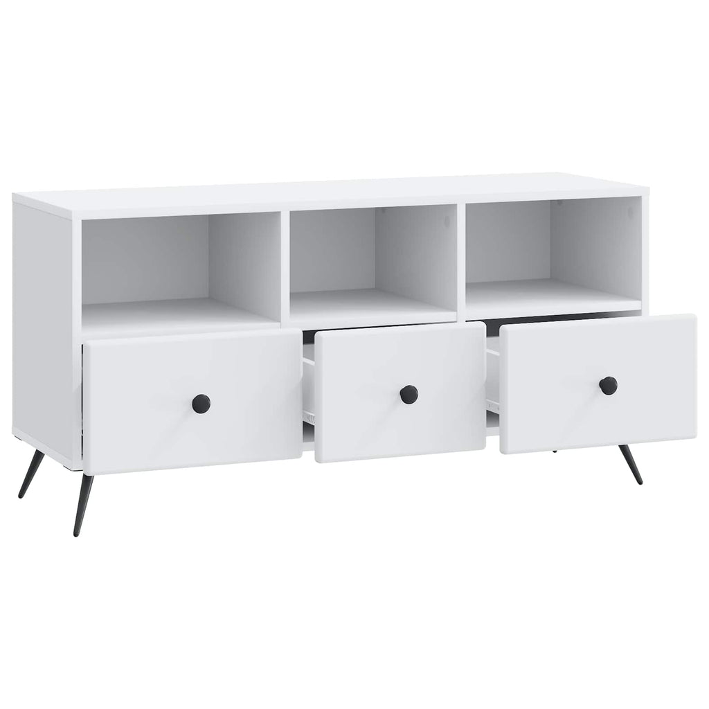 vidaXL Szafka pod telewizor z szufladą Biały 102 x 34,5 x 50 cm