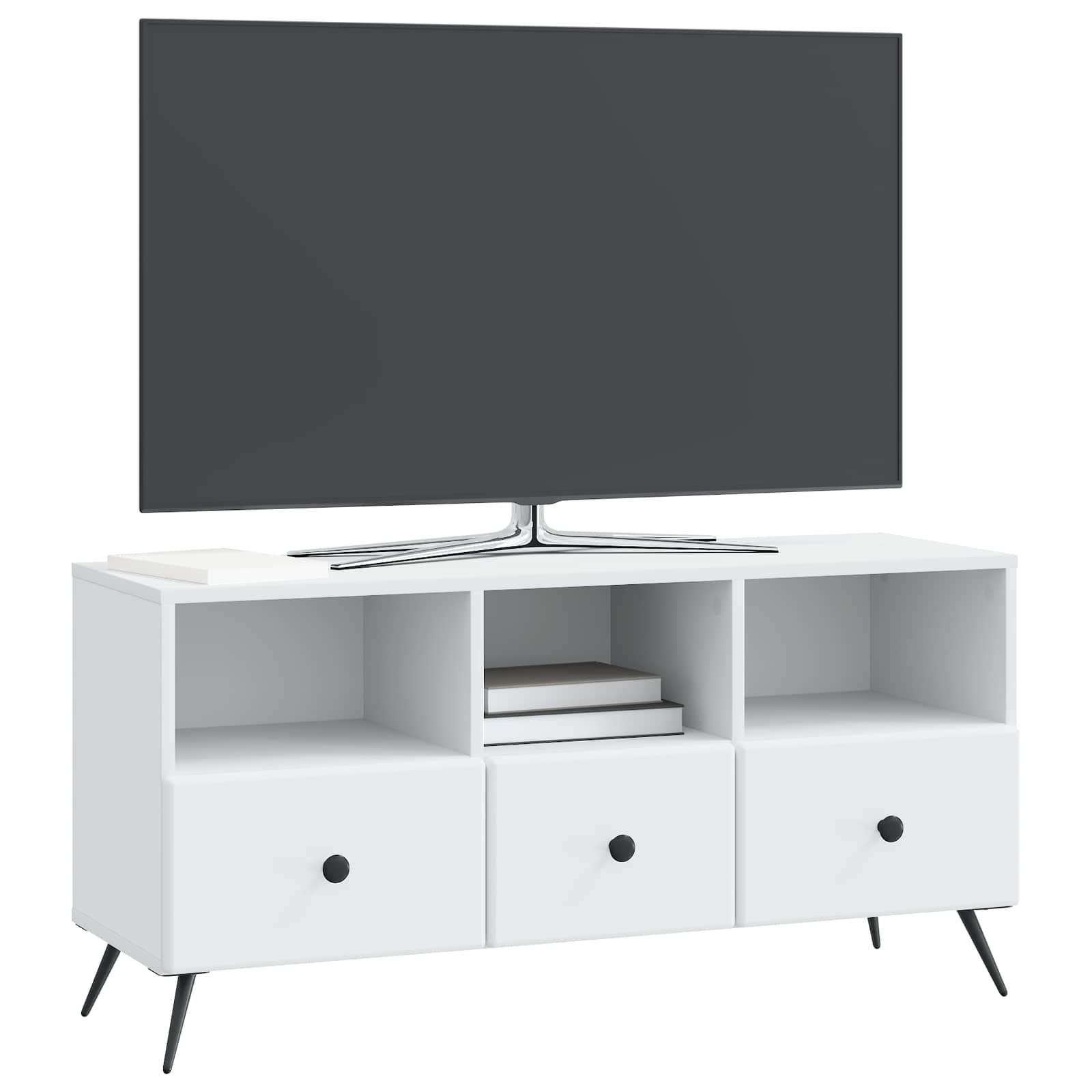 vidaXL Szafka pod telewizor z szufladą Biały 102 x 34,5 x 50 cm