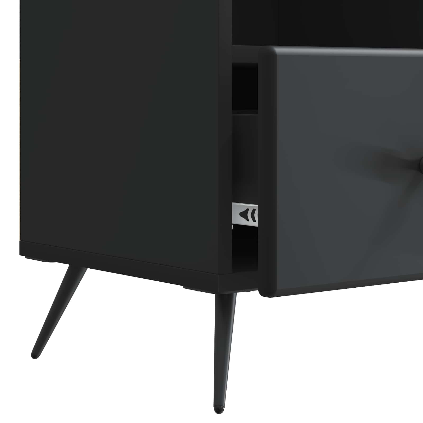 vidaXL Szafka pod telewizor z szufladą Czarny 102 x 34,5 x 50 cm