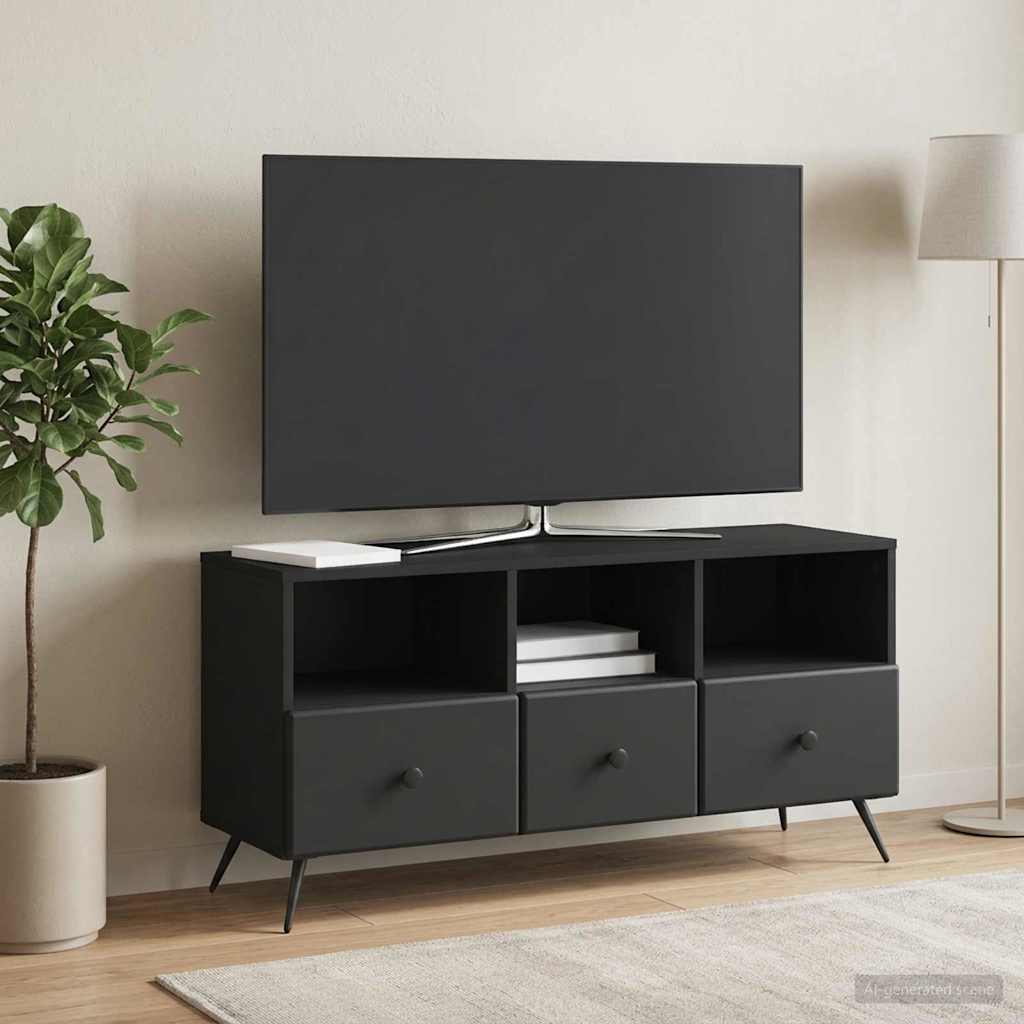 vidaXL Szafka pod telewizor z szufladą Czarny 102 x 34,5 x 50 cm